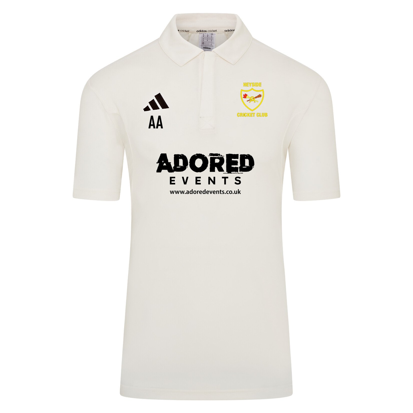 adidas-SS Elite Short Sleeve Cricket Shirt - Ivory/White