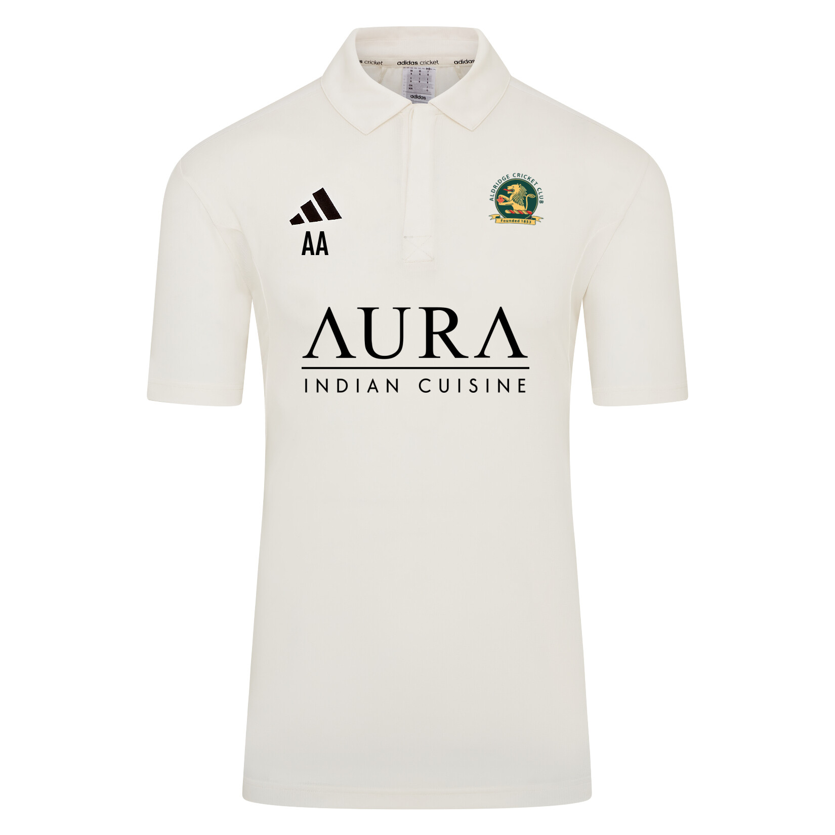adidas-SS Elite Short Sleeve Cricket Shirt - Ivory/White