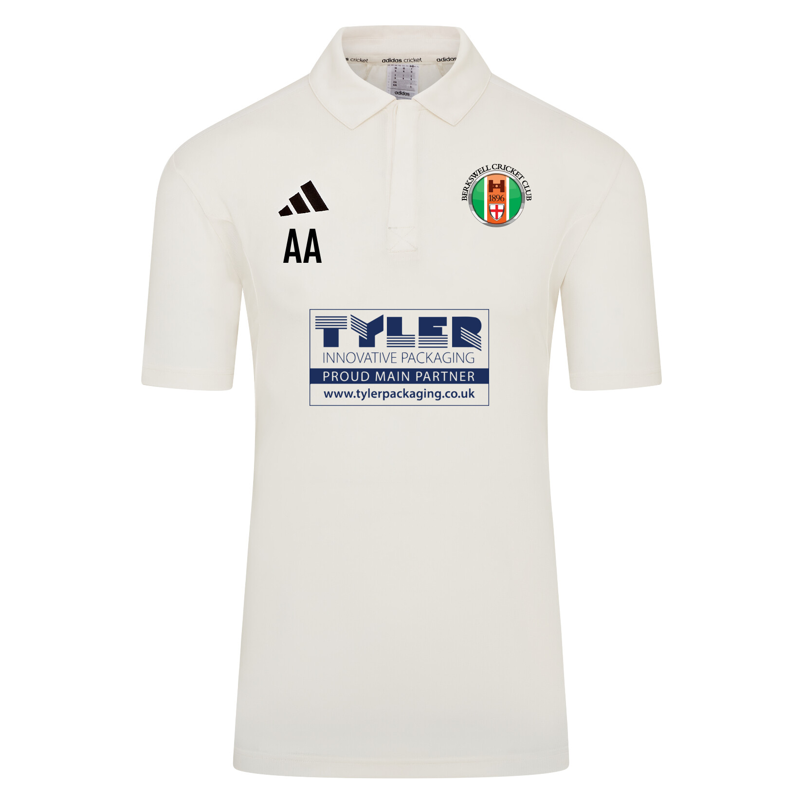 adidas-SS Elite Short Sleeve Cricket Shirt - Ivory/White