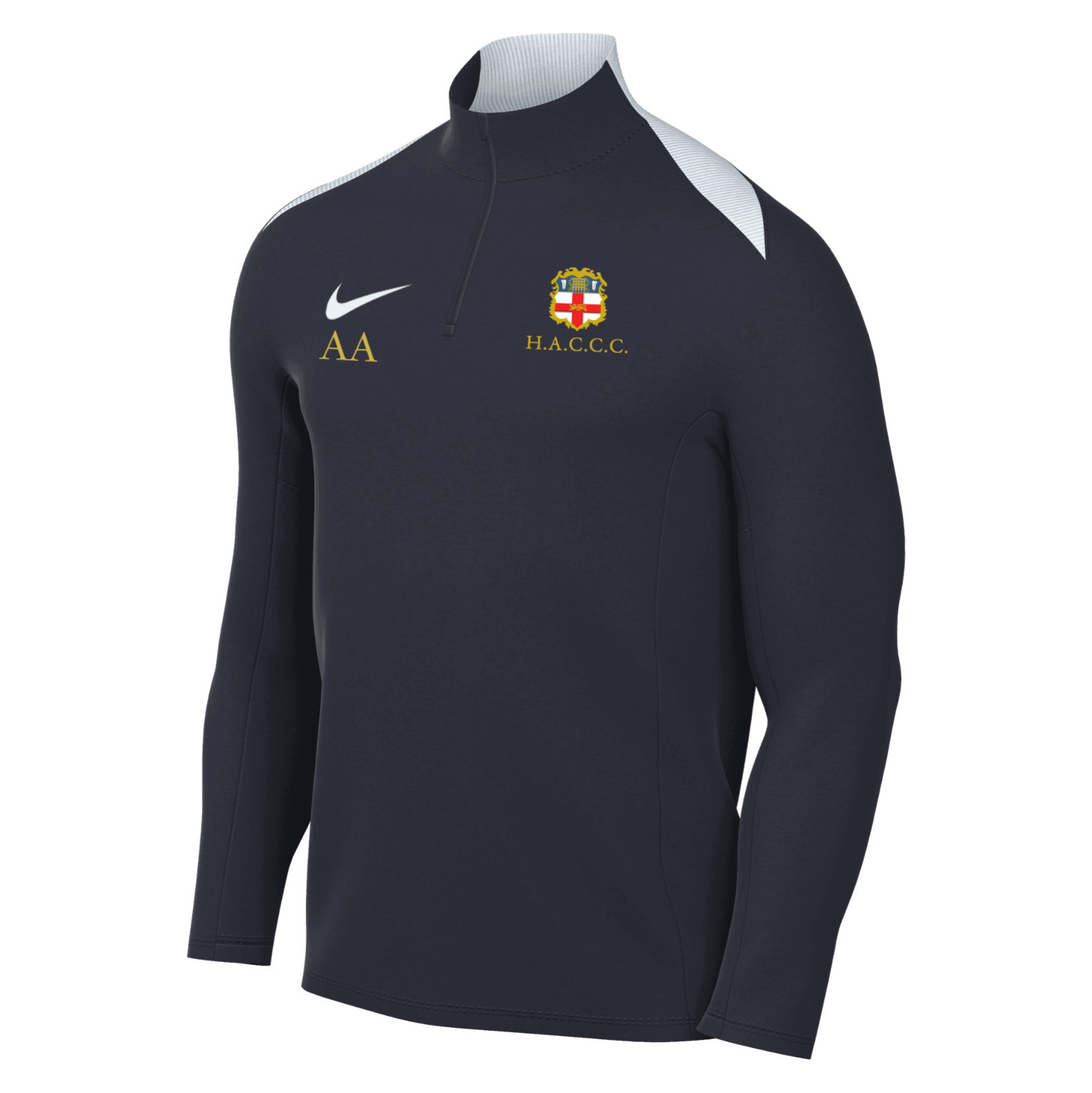 Nike Academy Pro 24 Dri-FIT Drill Top - OBSIDIAN/OBSIDIAN/WHITE/WHITE