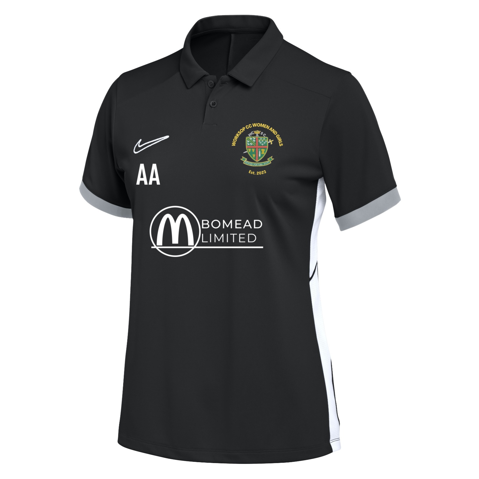 Nike Dri-FIT Academy 25 Polo (W) - Black/White/White