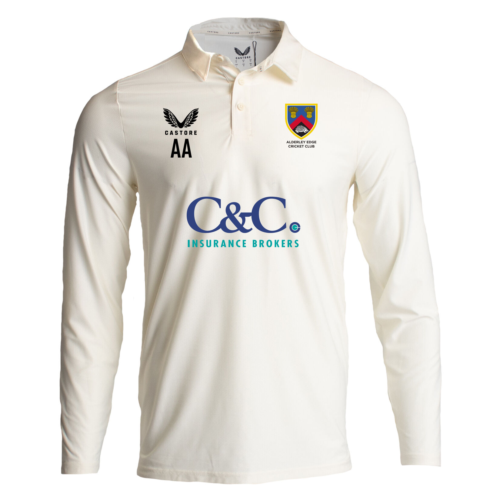 Castore Cricket LS Polo Tech - CREAM