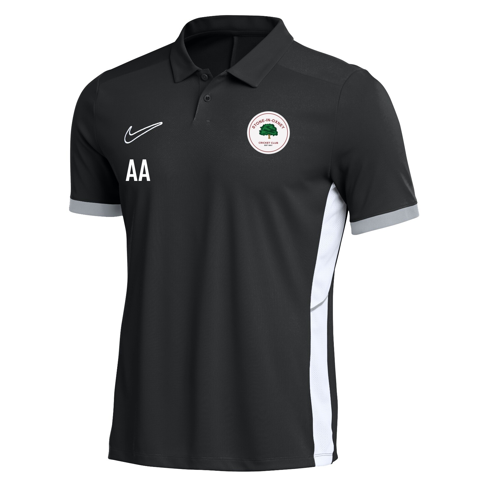 Nike Dri-FIT Academy 25 Polo - Black/White/White