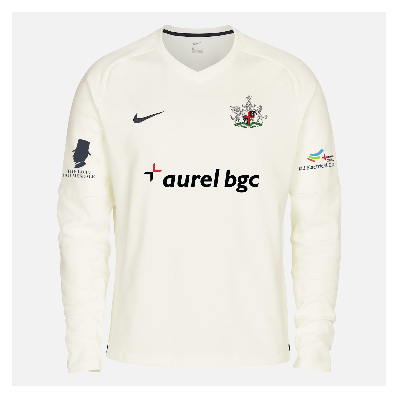 Zelus-Nike Cricket Long Sleeve Thermal Top - Sail/Obsidian
