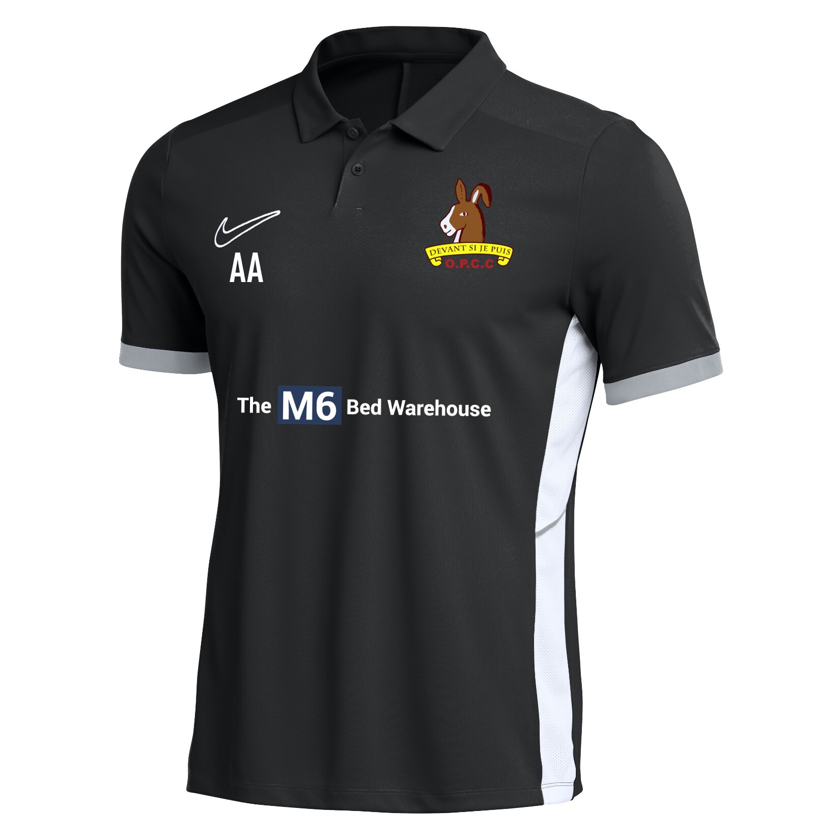 Nike Dri-FIT Academy 25 Polo - Black/White/White