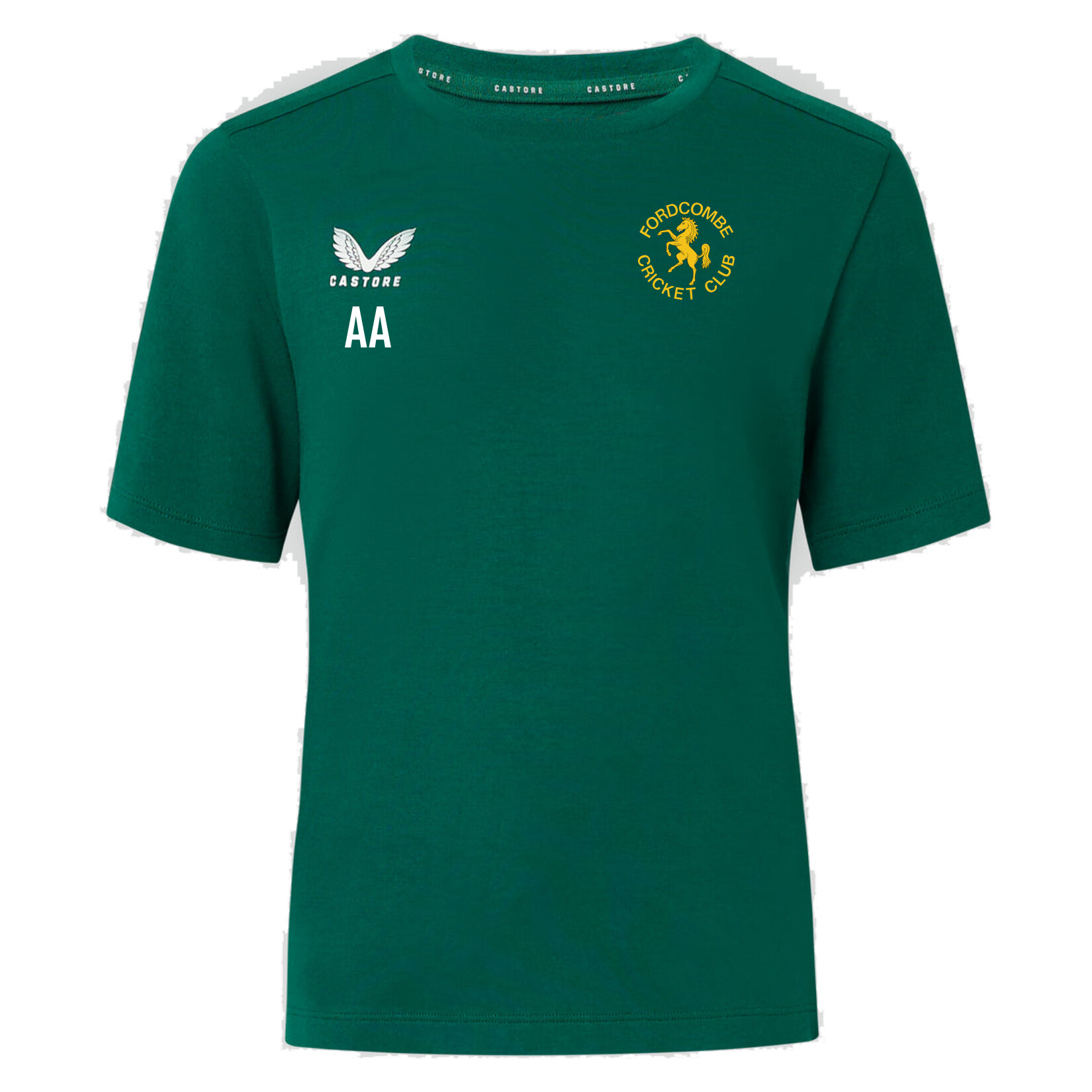 Castore Cotton Leisure T-Shirt - Green/White