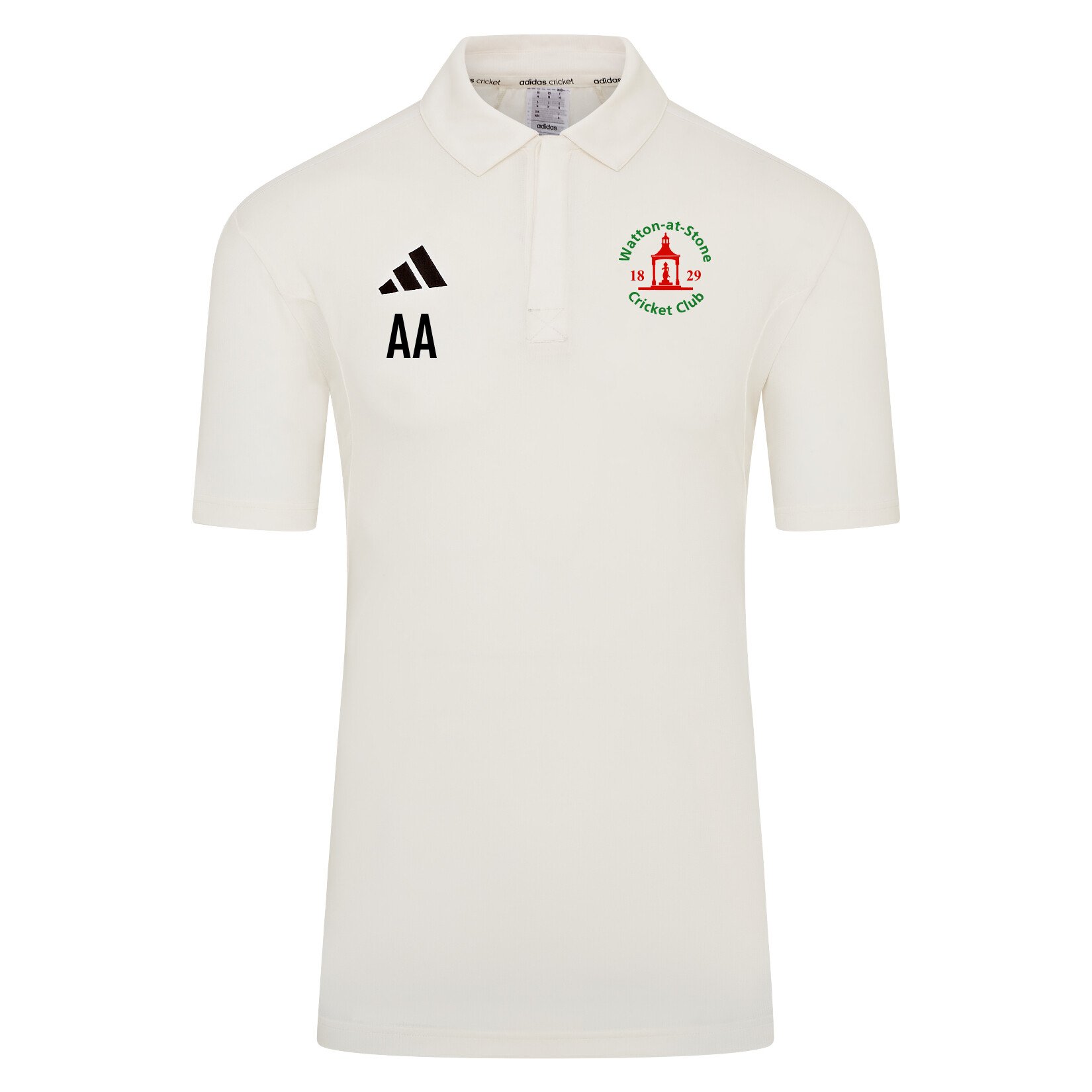 adidas-SS Elite Short Sleeve Cricket Shirt - Ivory/White