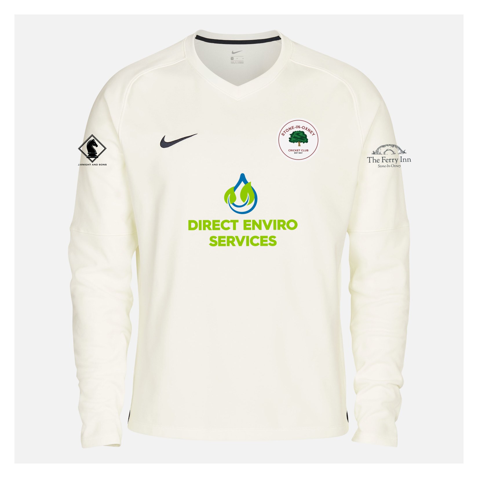 Zelus-Nike Cricket Long Sleeve Thermal Top - Sail/Obsidian
