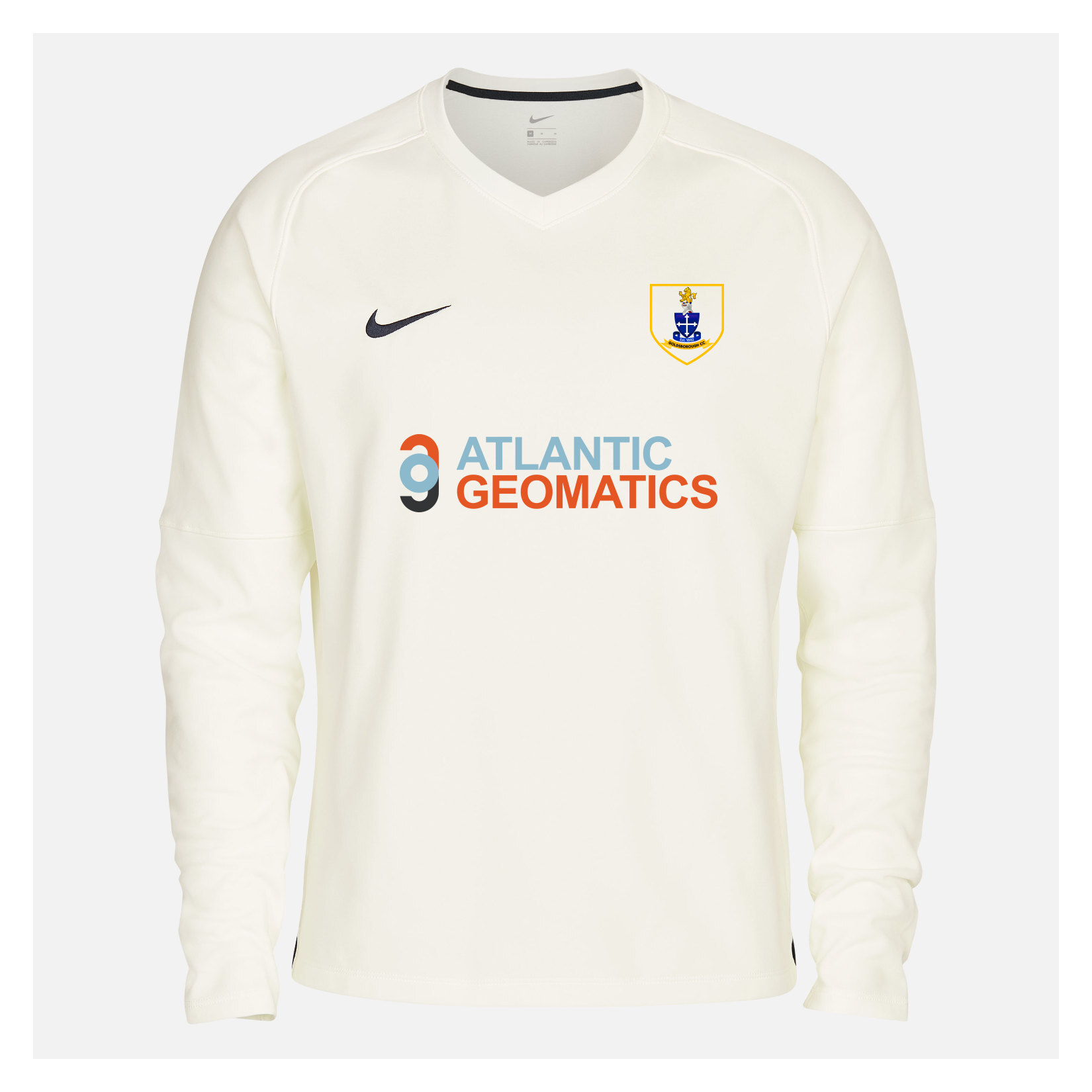 Zelus-Nike Cricket Long Sleeve Thermal Top - Sail/Obsidian