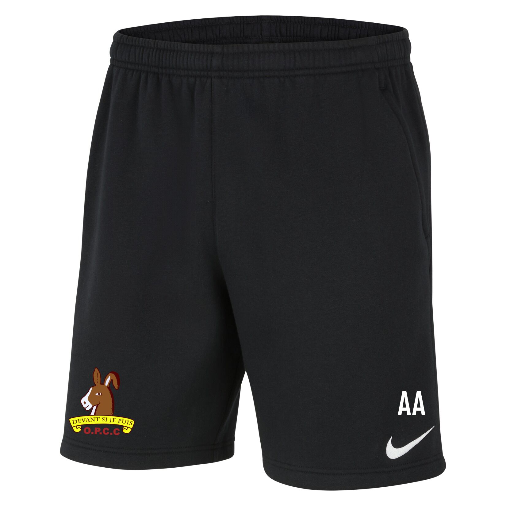 Nike Team Club 20 Fleece Shorts (M) - Black/White/White