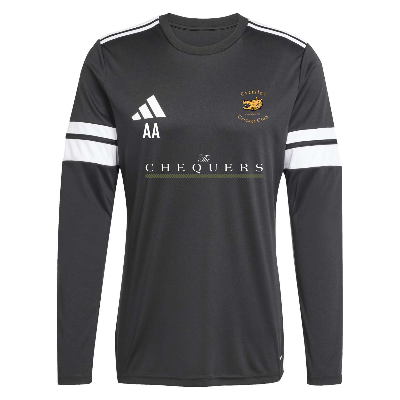 adidas Squadra 25 Long-Sleeve Jersey - Black/White