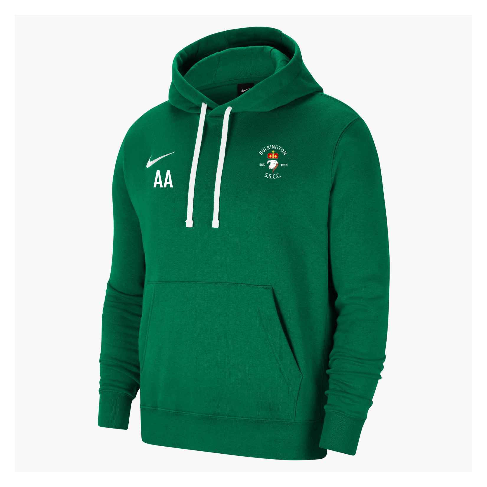 Nike Team Club 20 Fleece Hoodie (M) - Pine Green/White/White