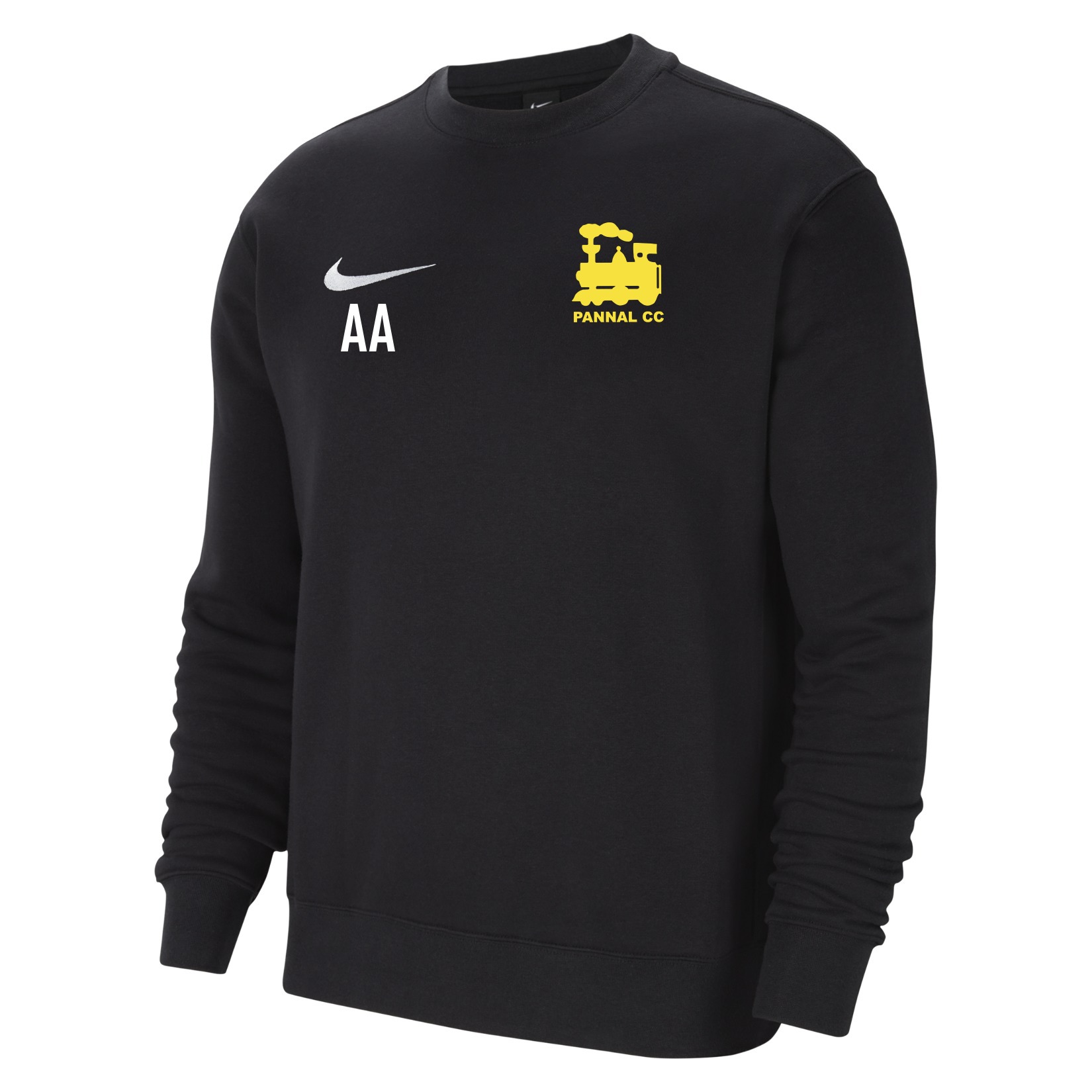 Nike Team Club 20 Fleece Crew Sweatshirt - Black/White/White