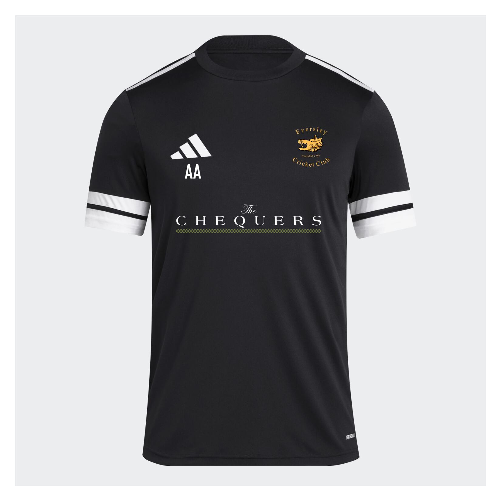 adidas Squadra 25 Short-Sleeve Jersey - Black/White