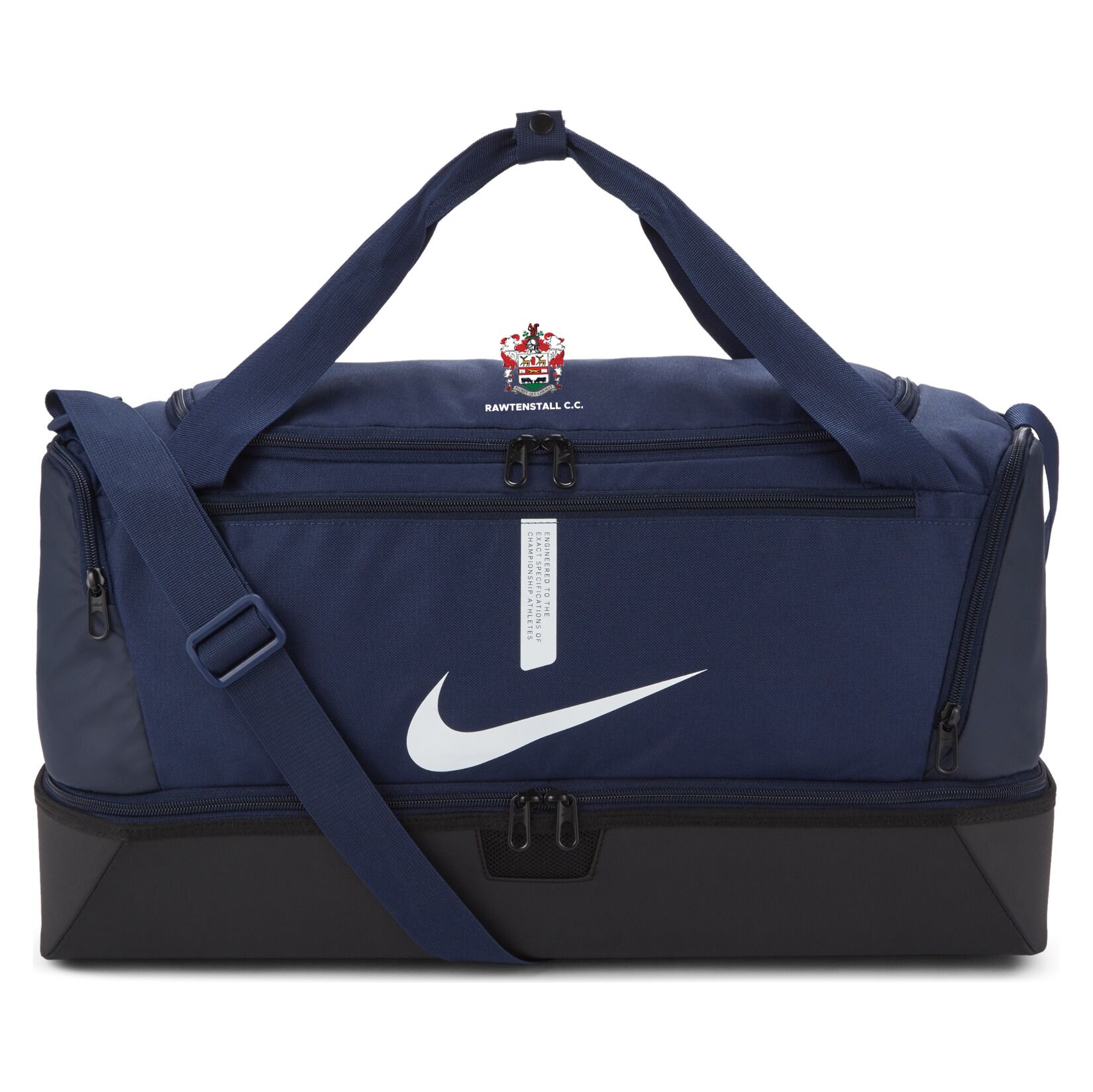 Nike Academy Team Hardcase Duffel Bag (Medium) - Midnight Navy/Black/White