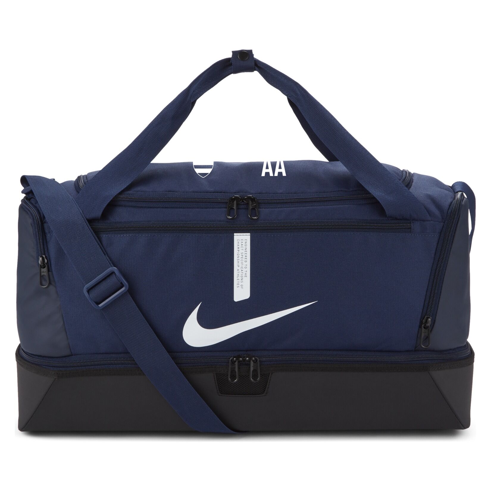 Nike Academy Team Hardcase Duffel Bag (Medium) - Midnight Navy/Black/White