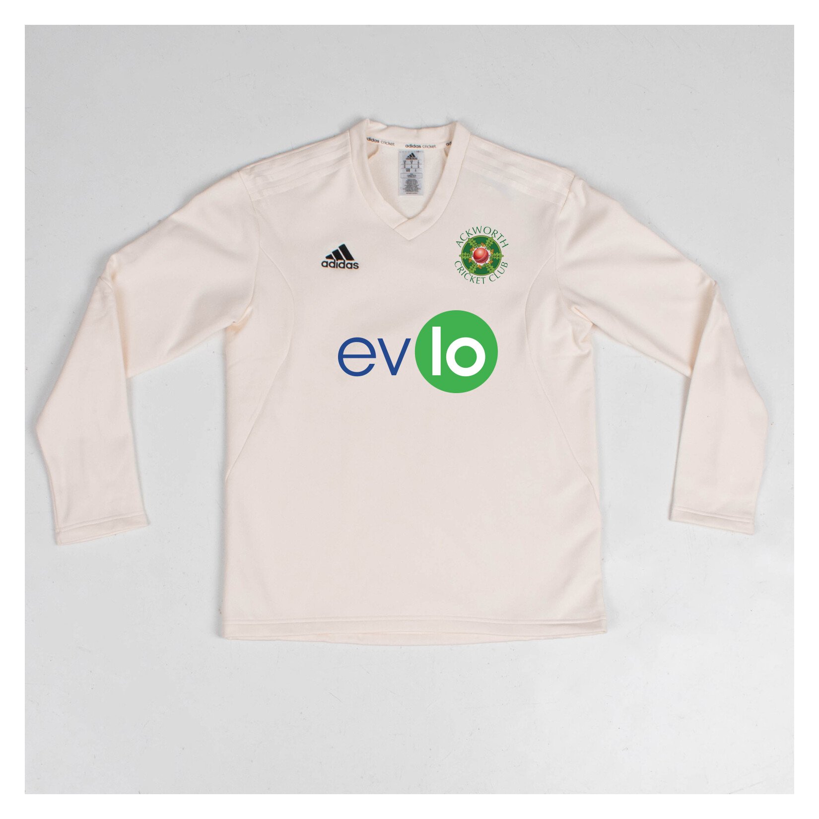 adidas-SS Elite Long Sleeve Cricket Sweater - Chalk