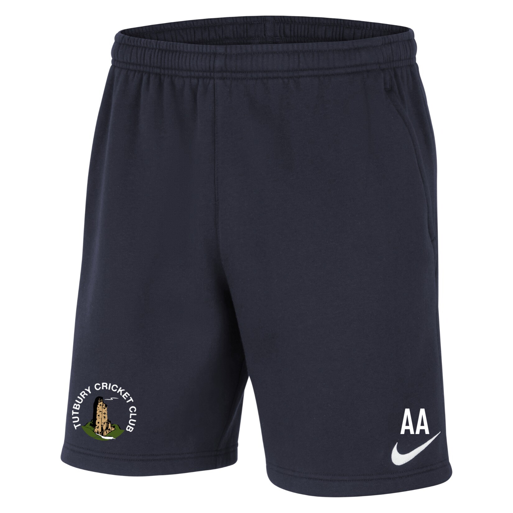 Nike Team Club 20 Fleece Shorts (M) - Obsidian/White/White