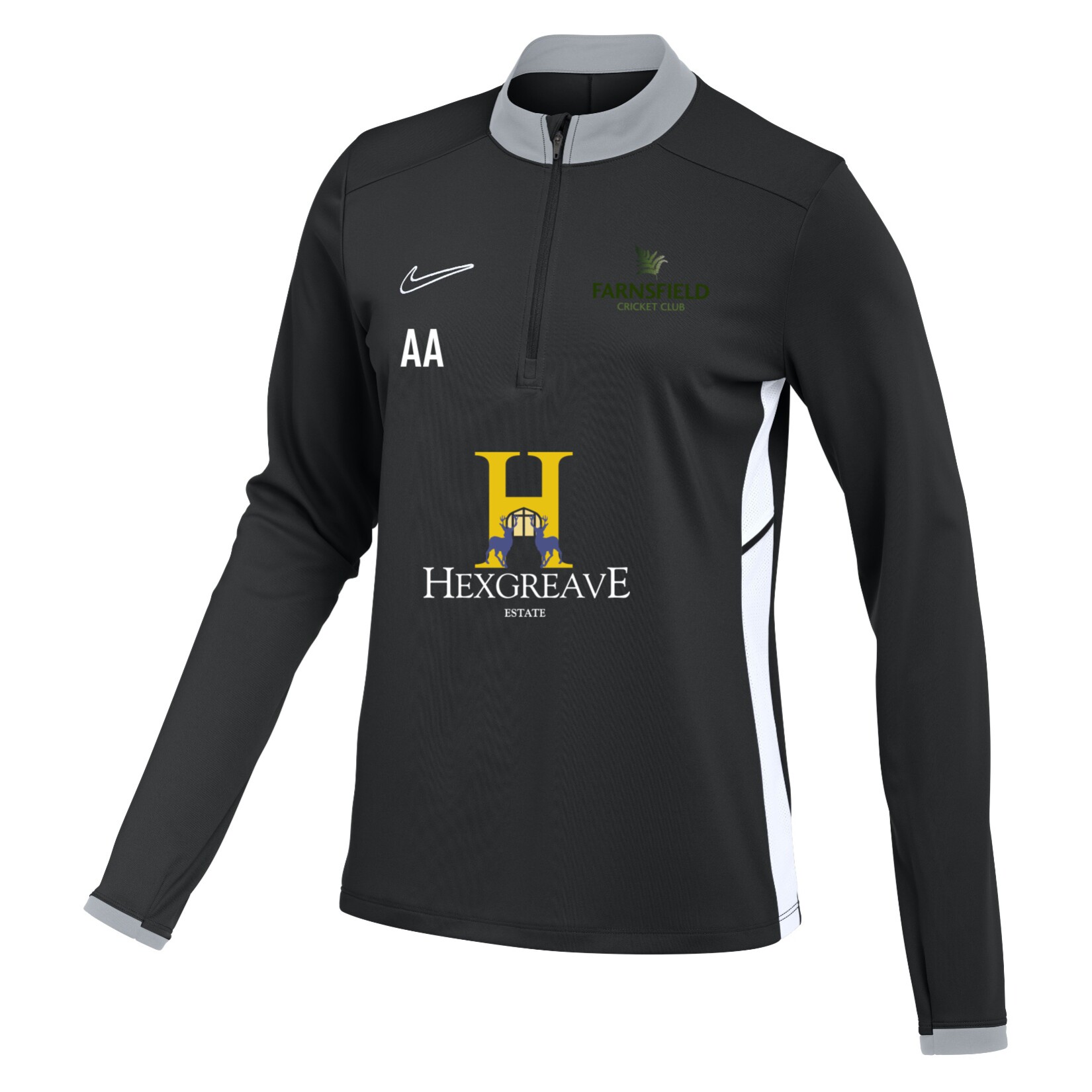 Nike Dri-FIT Academy 25 Drill Top (W) - Black/White/White