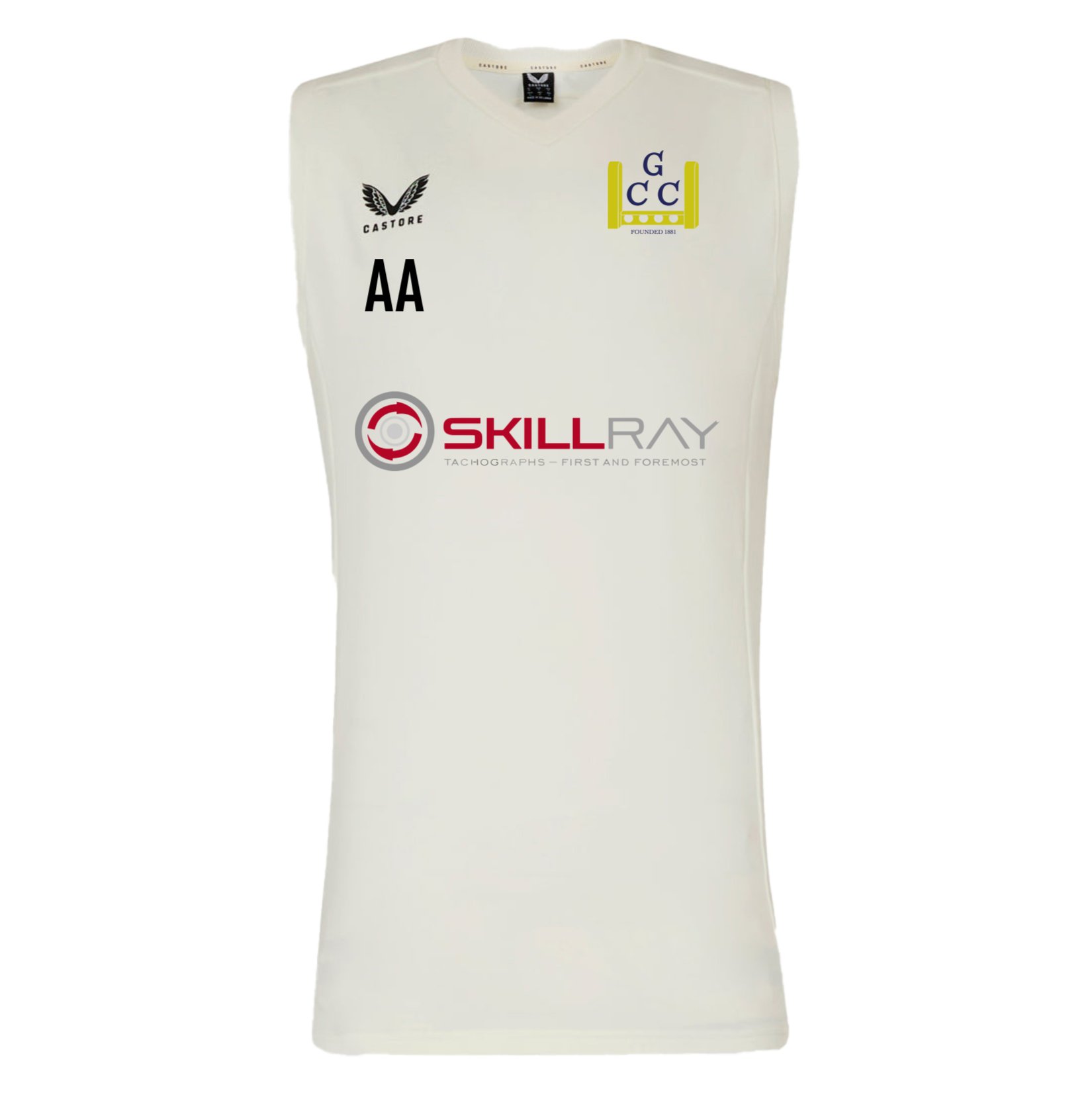 Castore Cricket Vest - Cream/Black