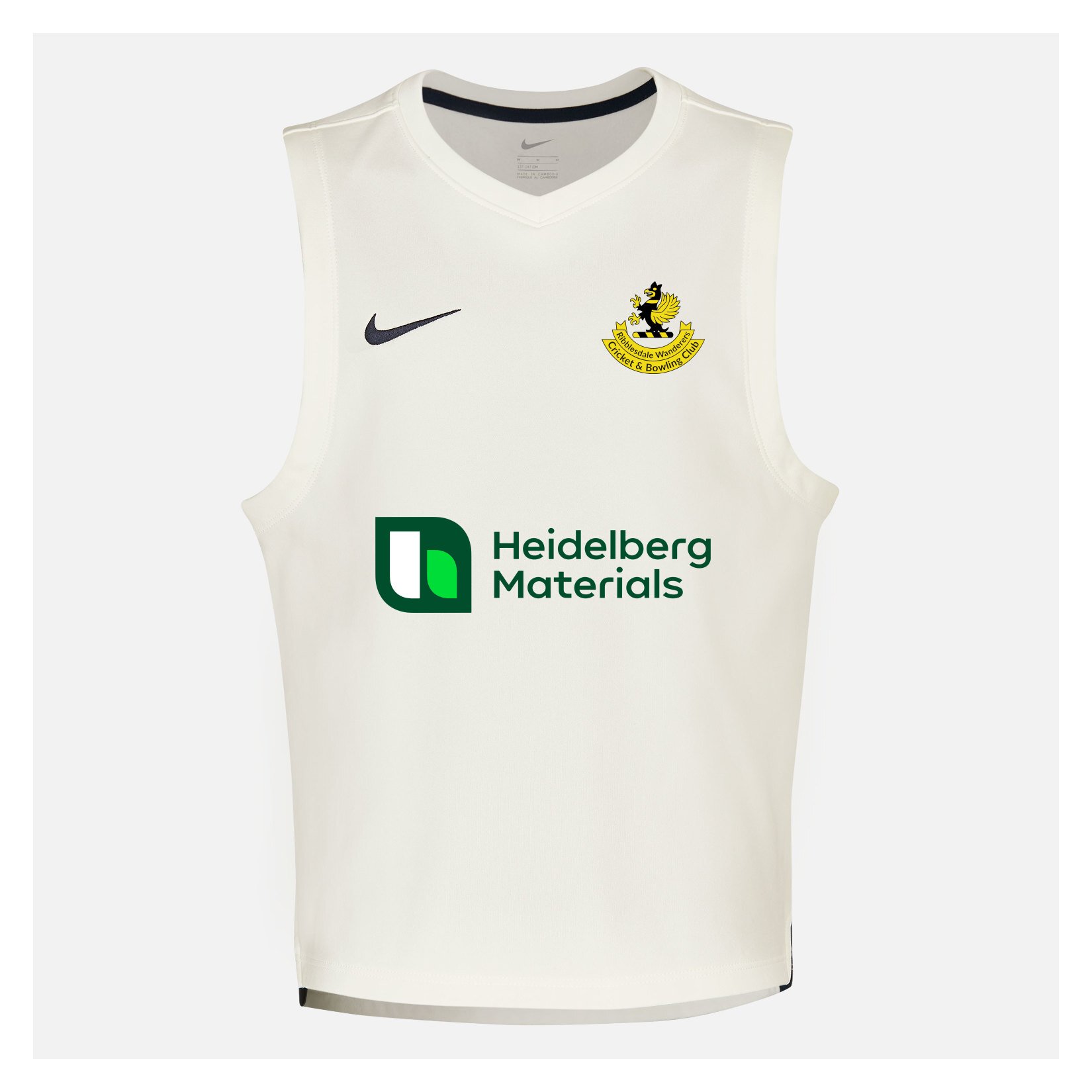 Zelus-Nike Cricket Sleeveless Thermal Top - Sail/Obsidian