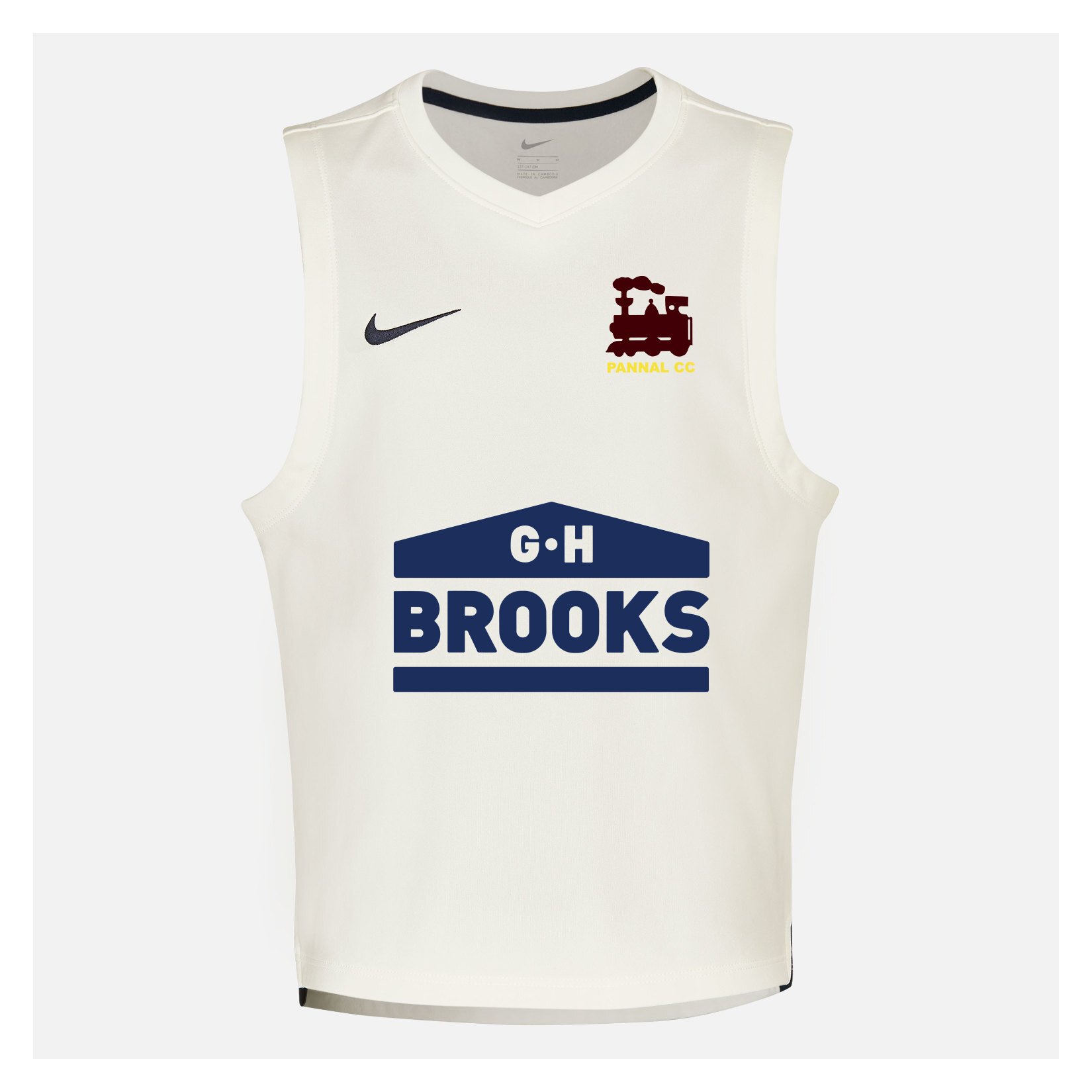 Zelus-Nike Cricket Sleeveless Thermal Top - Sail/Obsidian
