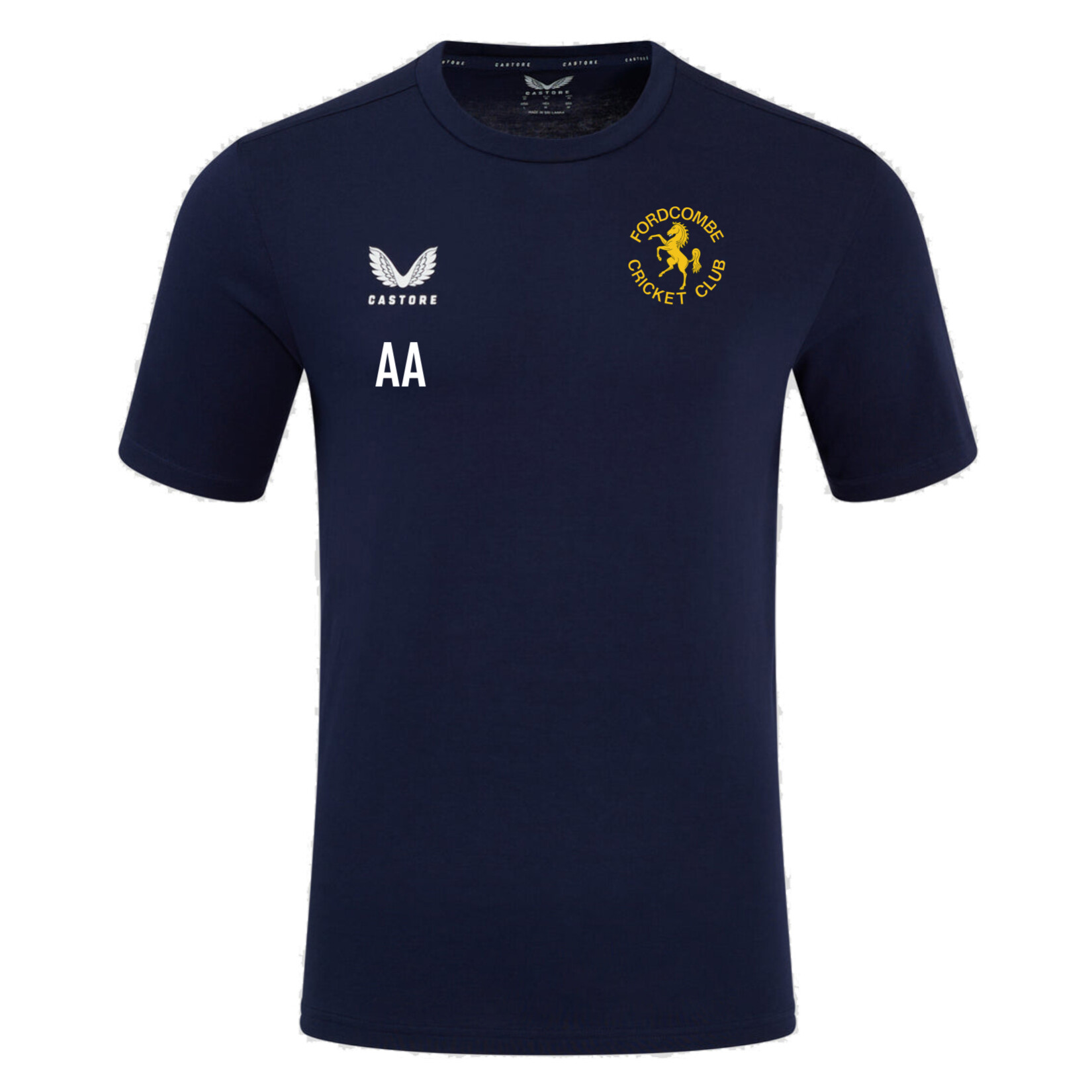 Castore Cotton Leisure T-Shirt - Navy/White