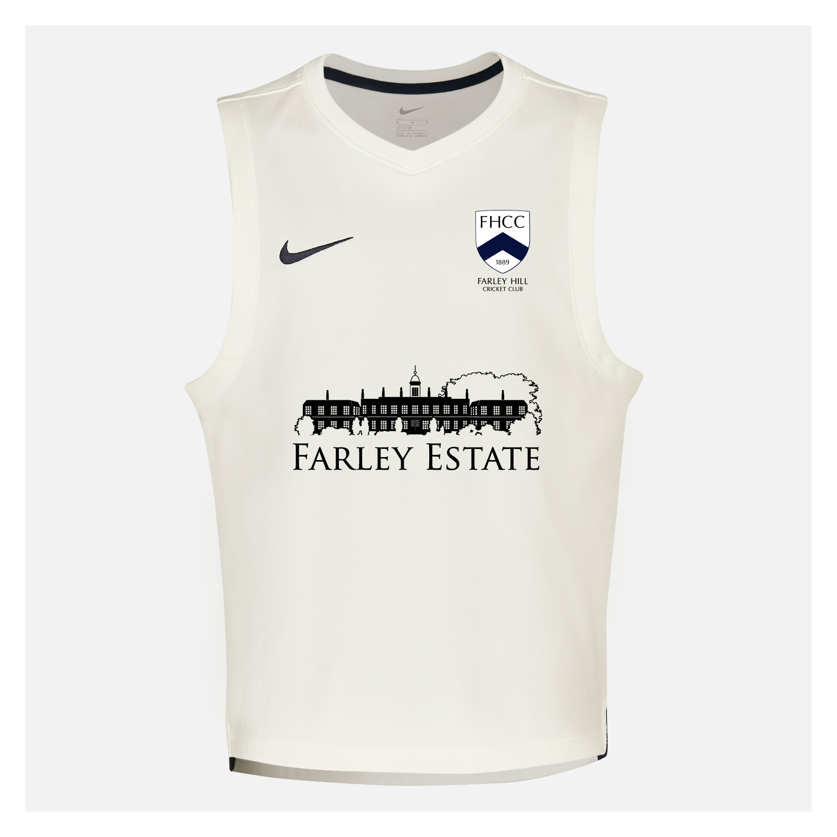 Zelus-Nike Cricket Sleeveless Thermal Top - Sail/Obsidian