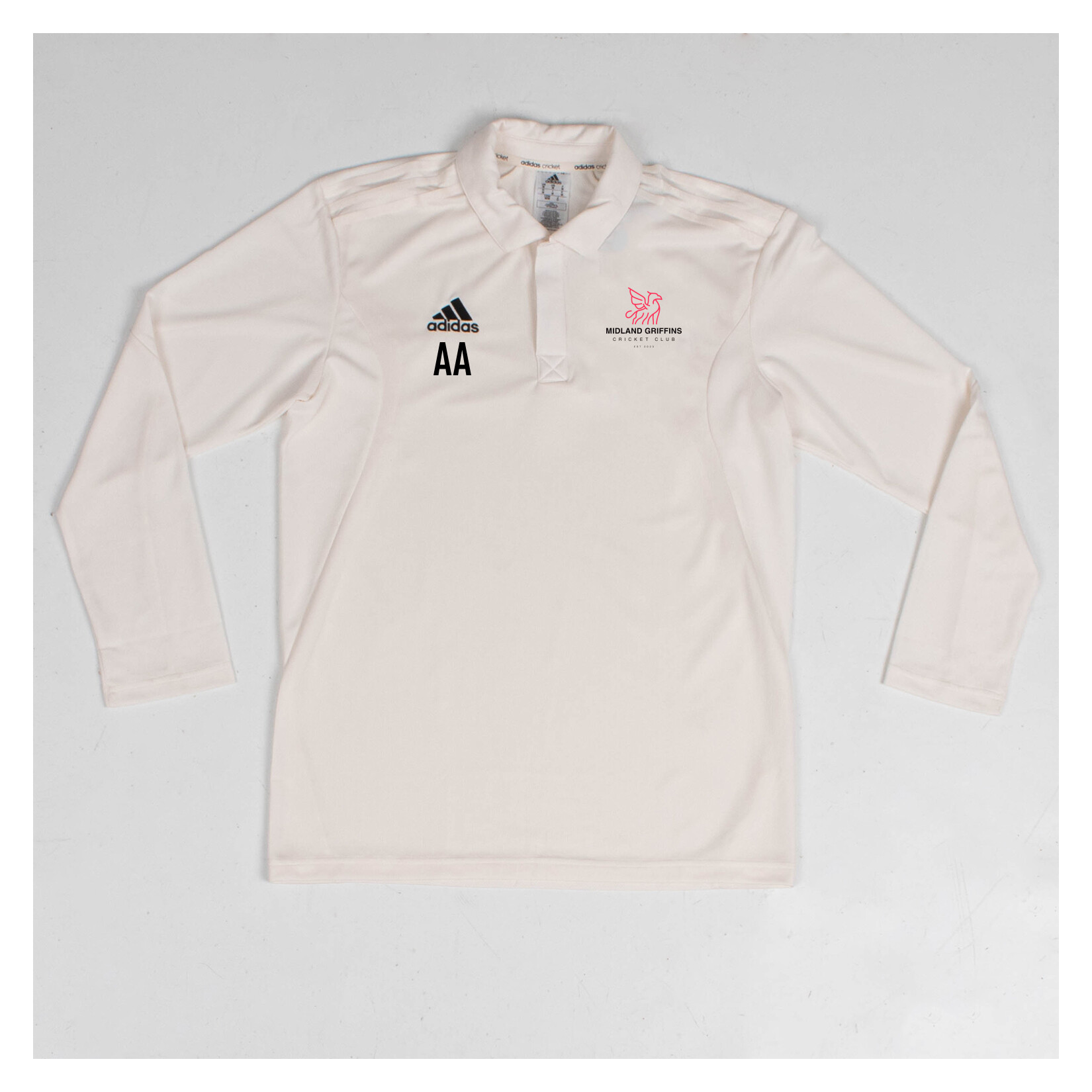 adidas-SS Elite Long Sleeve Cricket Shirt - Chalk