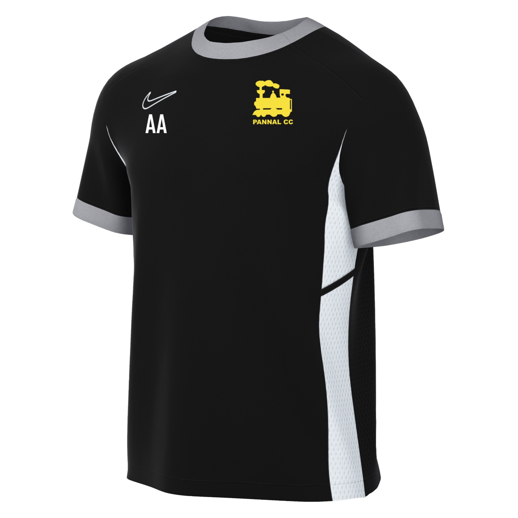 Nike Academy 25 Short-Sleeve Training Top - Black/White/White