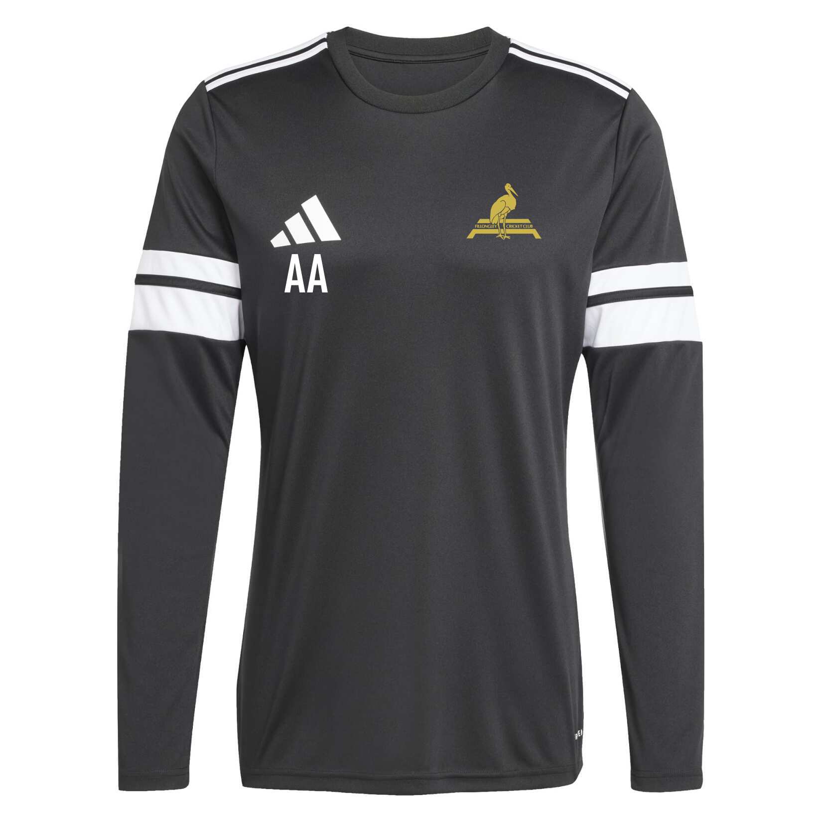 adidas Squadra 25 Long-Sleeve Jersey - Black/White