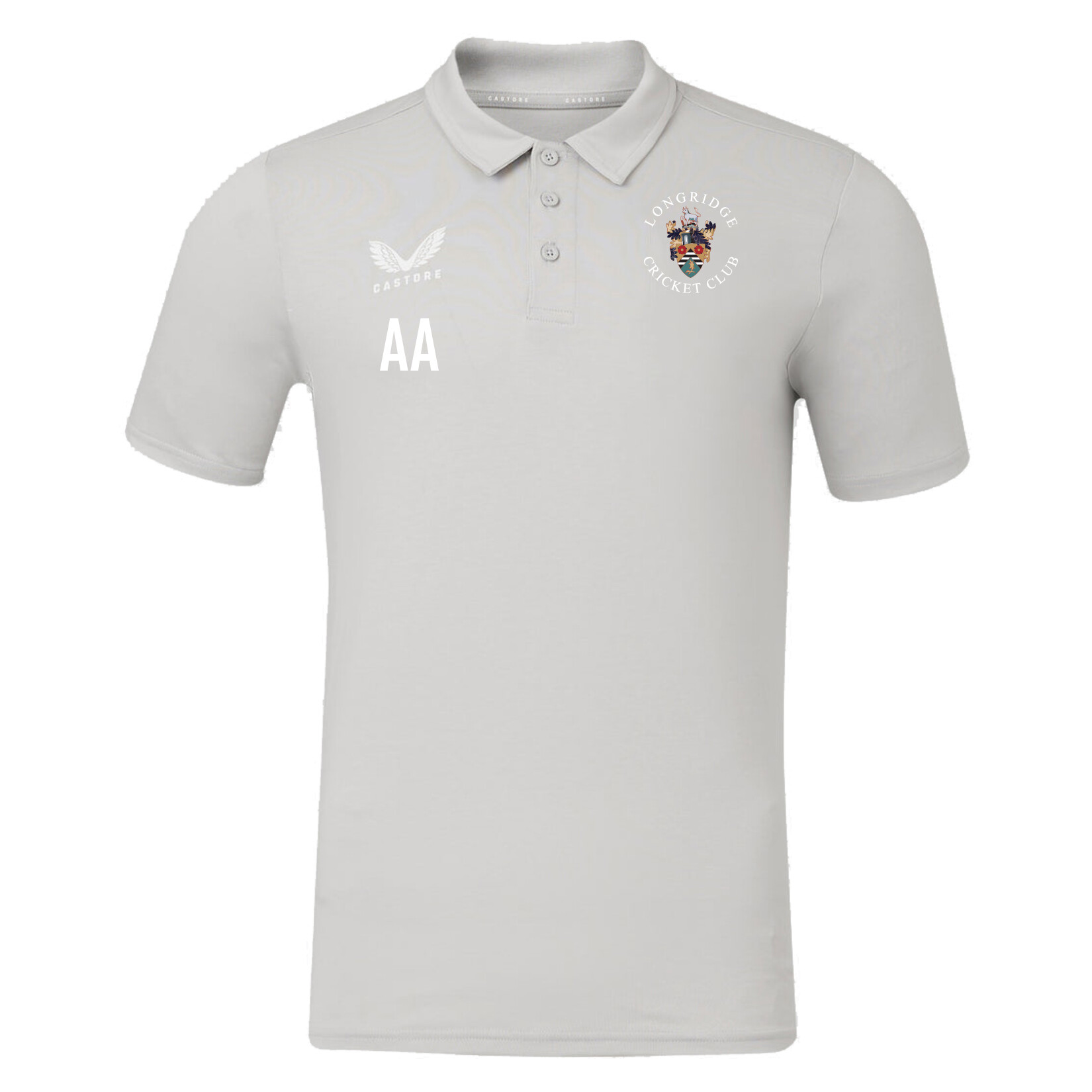 Castore Short Sleeve Cotton Leisure Polo - Grey/White