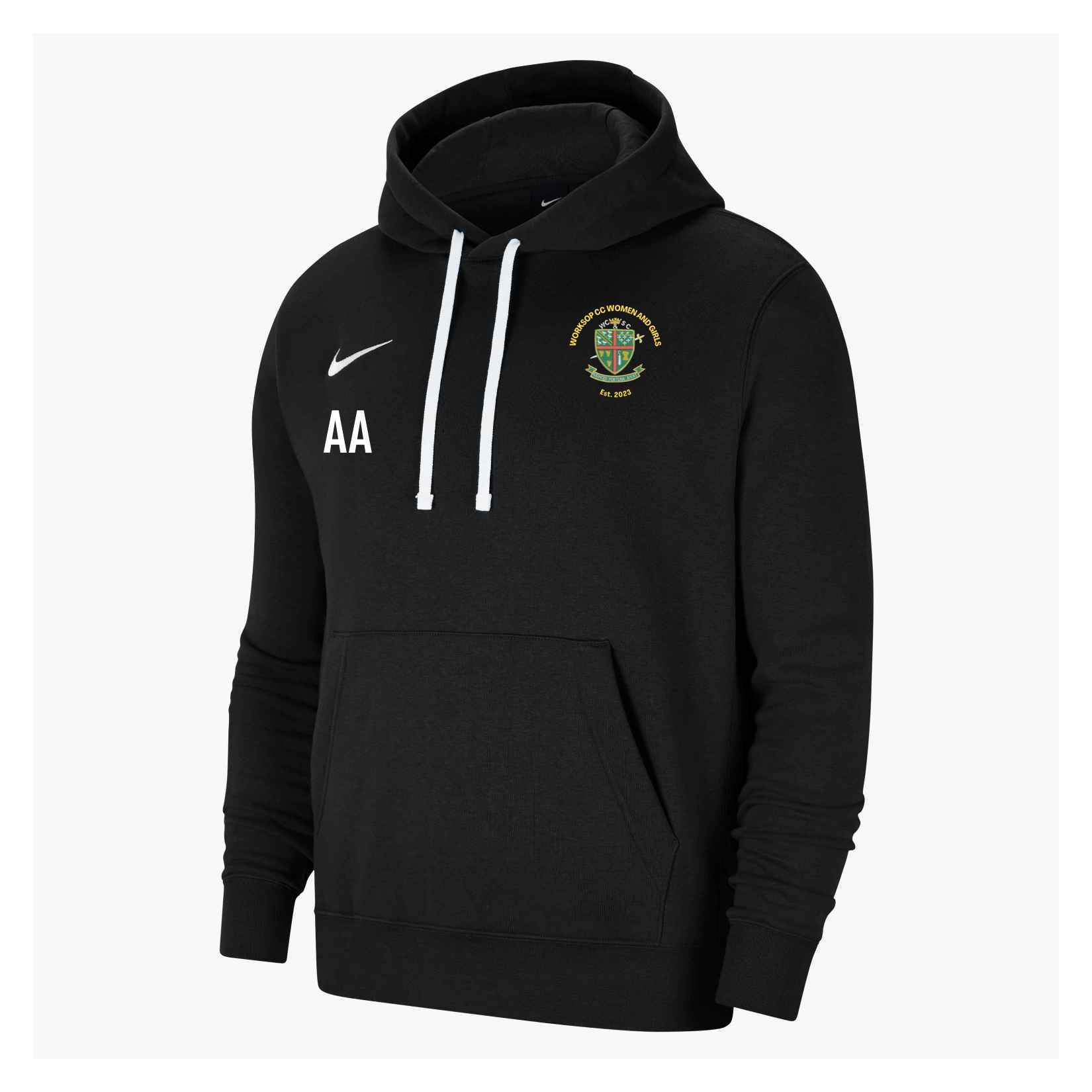 Nike Team Club 20 Fleece Hoodie (M) - Black/White/White