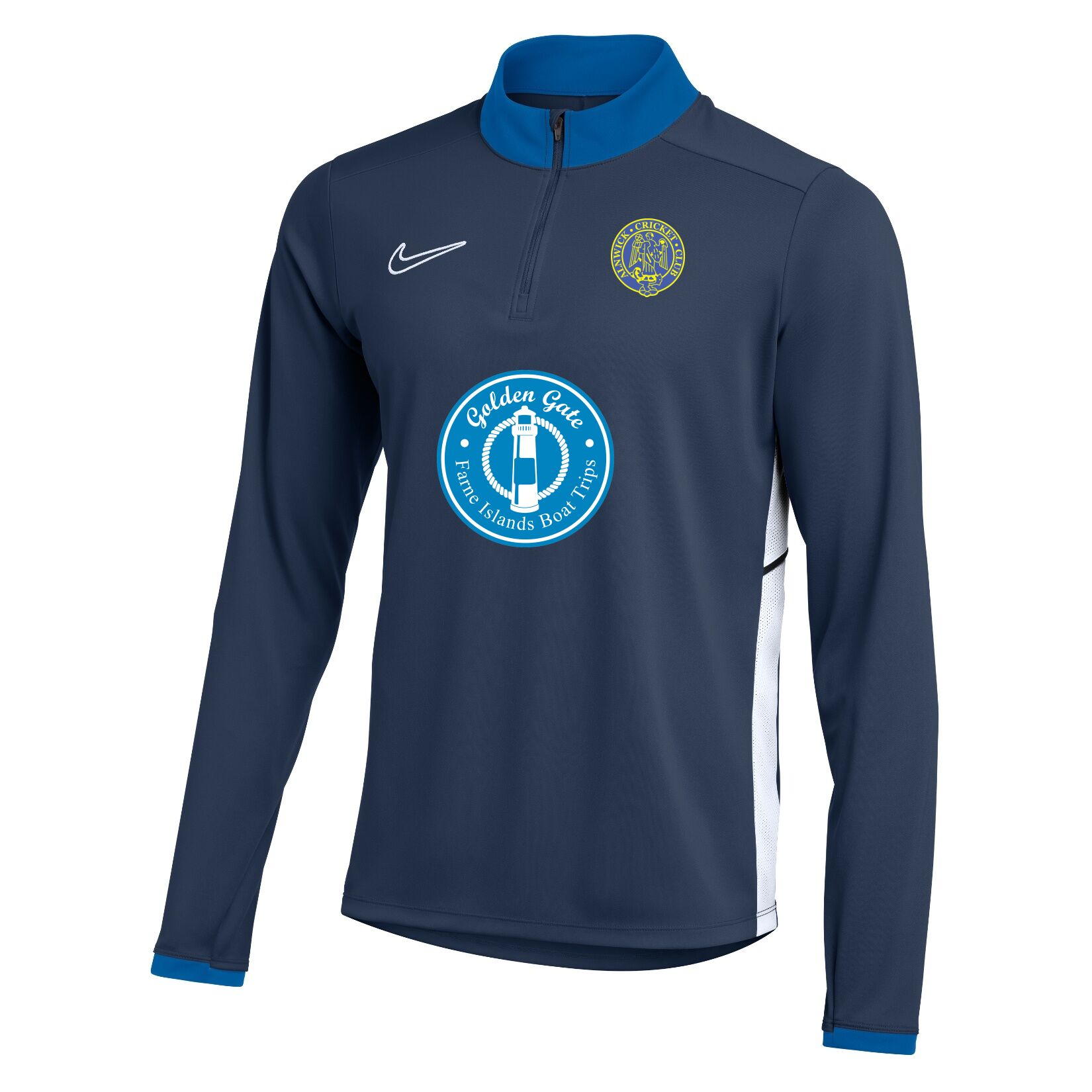 Nike Dri-FIT Academy 25 Drill Top - Obsidian/Royal Blue/White