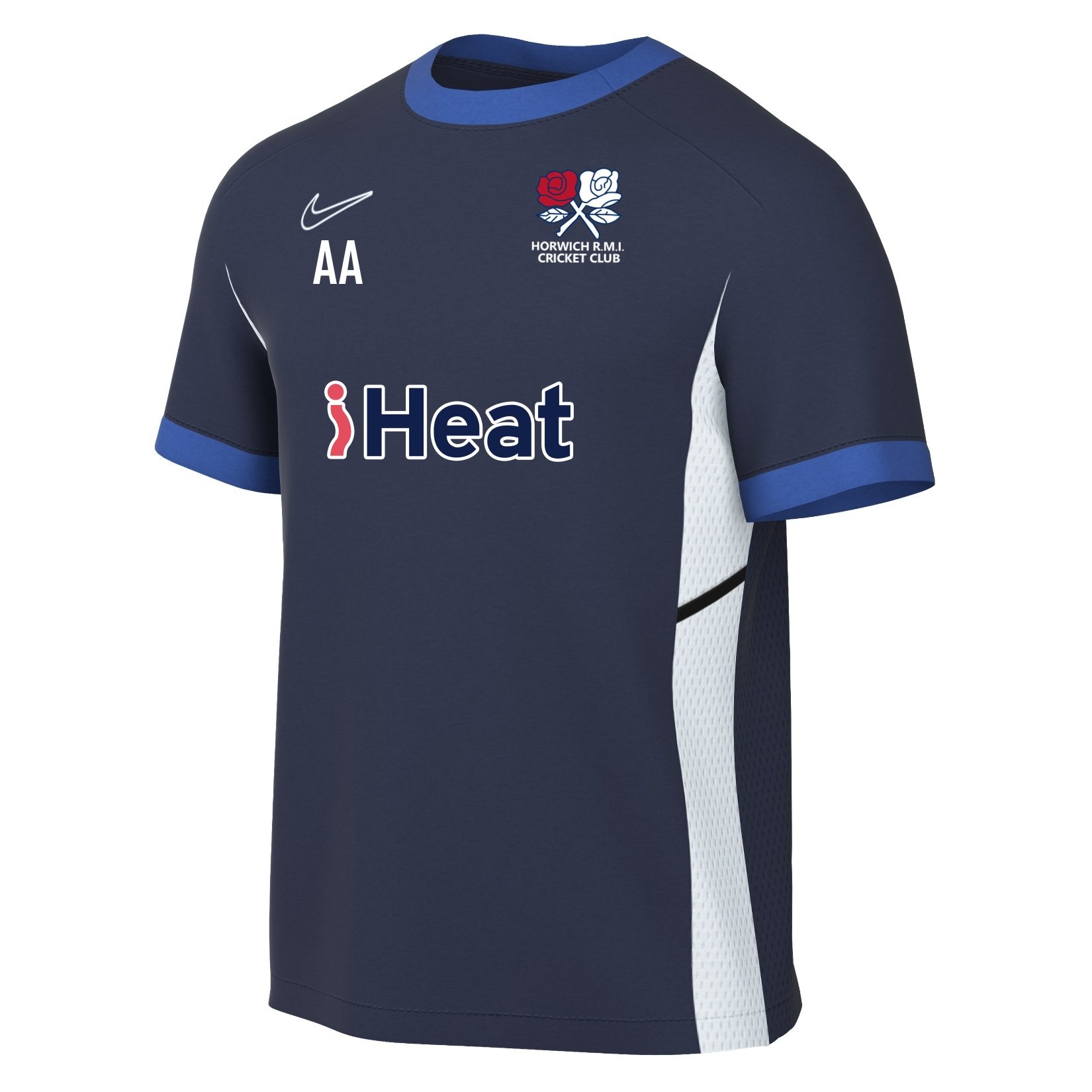 Nike Academy 25 Short-Sleeve Training Top - Obsidian/Royal Blue/White