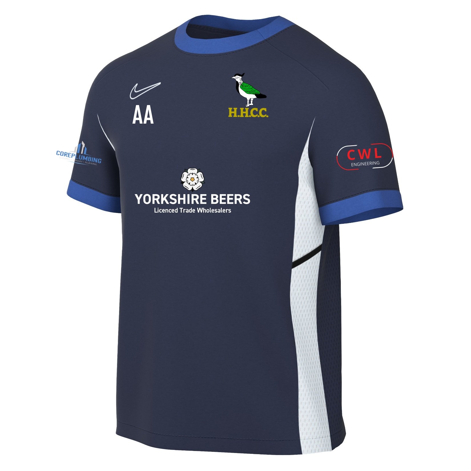 Nike Academy 25 Short-Sleeve Training Top - Obsidian/Royal Blue/White