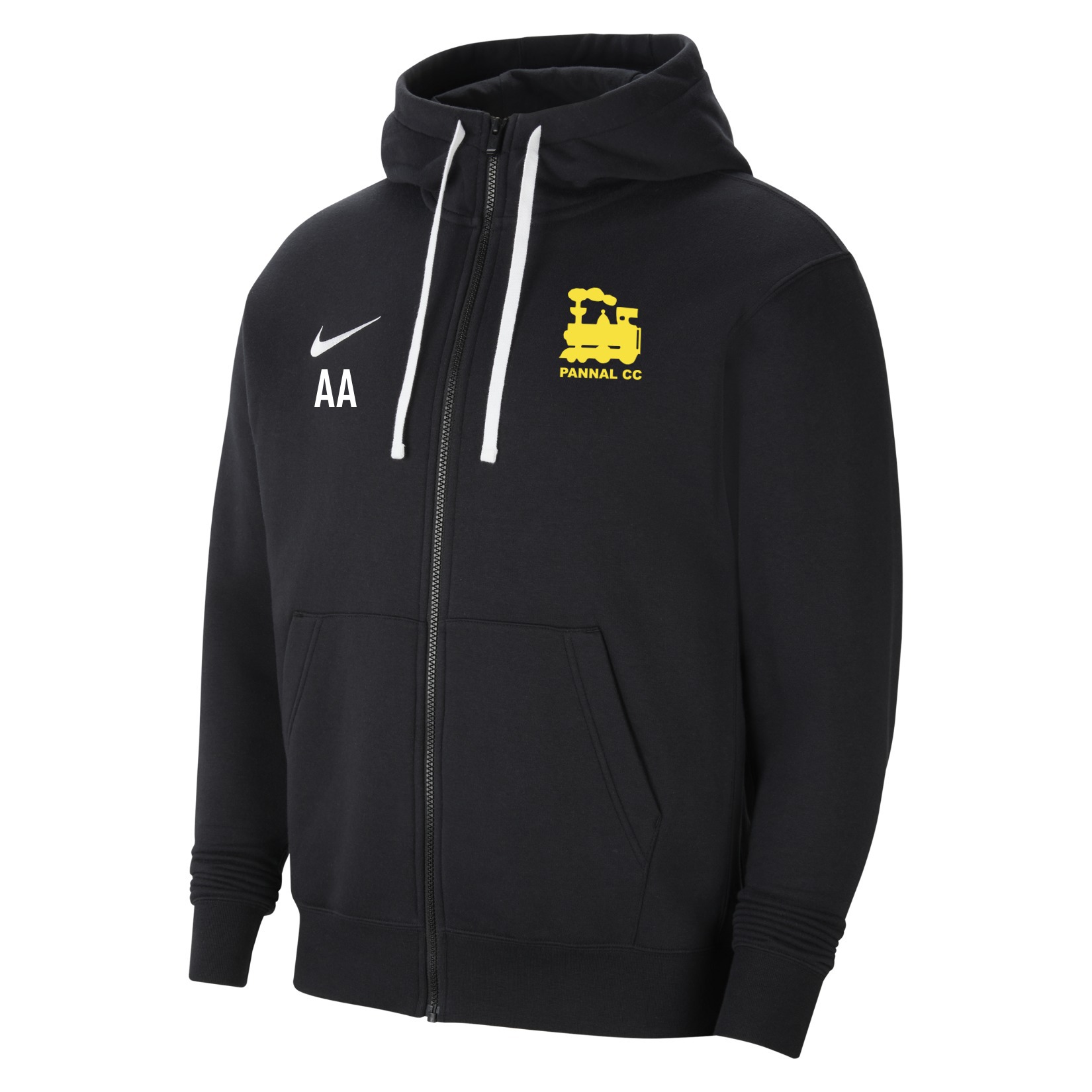 Nike Team Club 20 Fleece Full-Zip Hoodie - Black/White/White