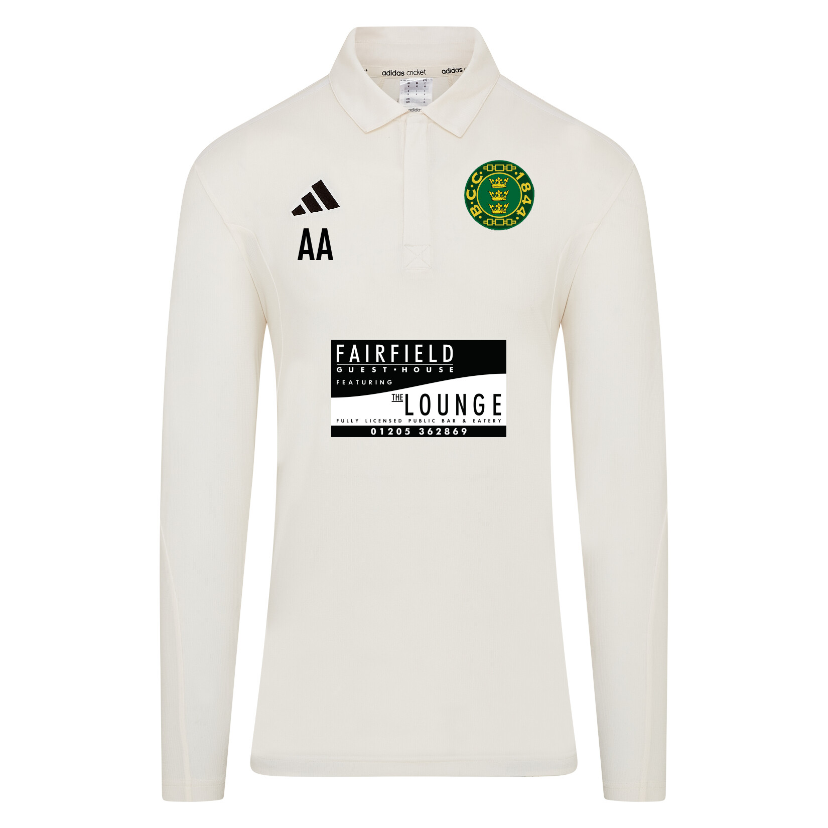 adidas-SS Elite Long-Sleeve Polo Shirt - Ivory/White