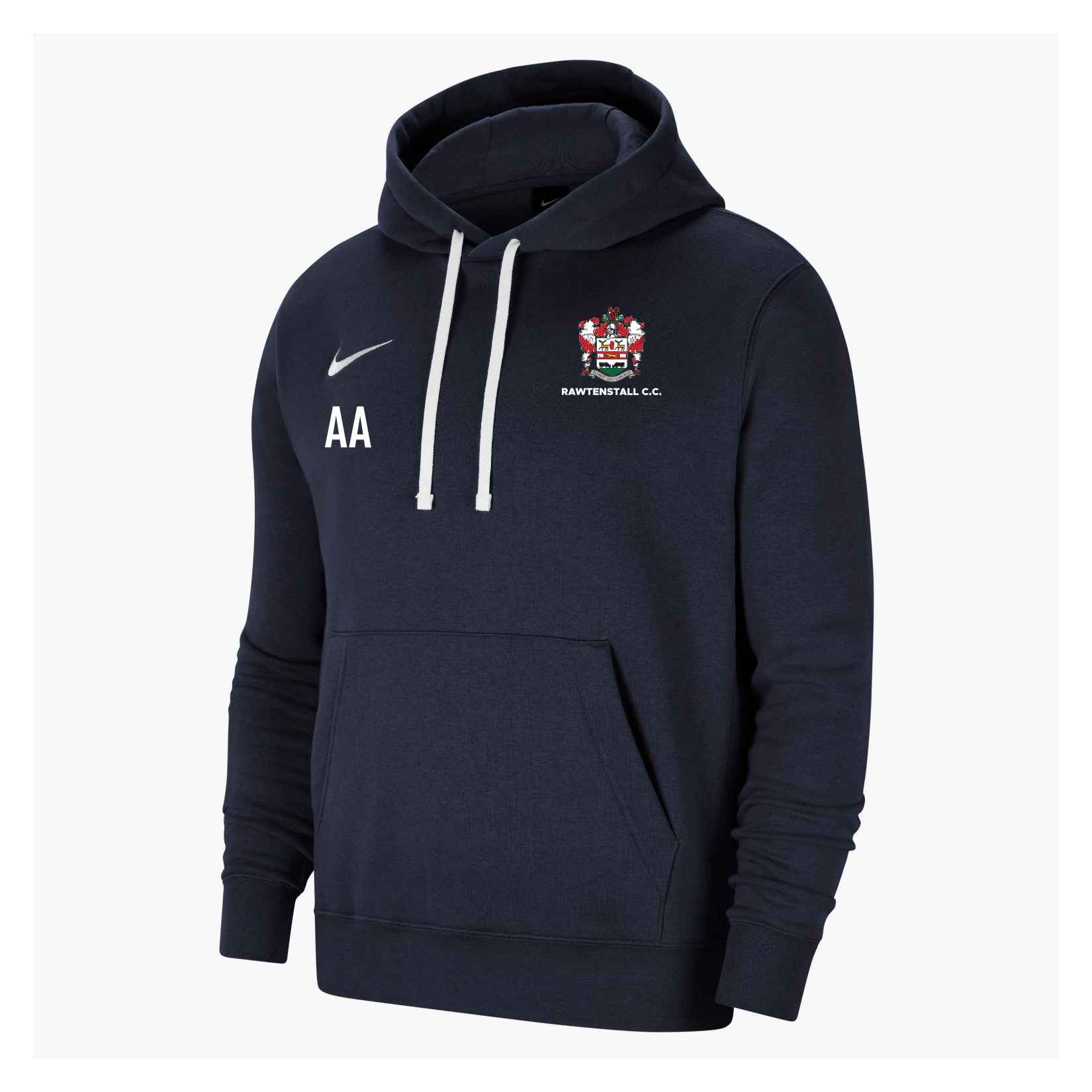 Nike Team Club 20 Fleece Hoodie (M) - Obsidian/White/White