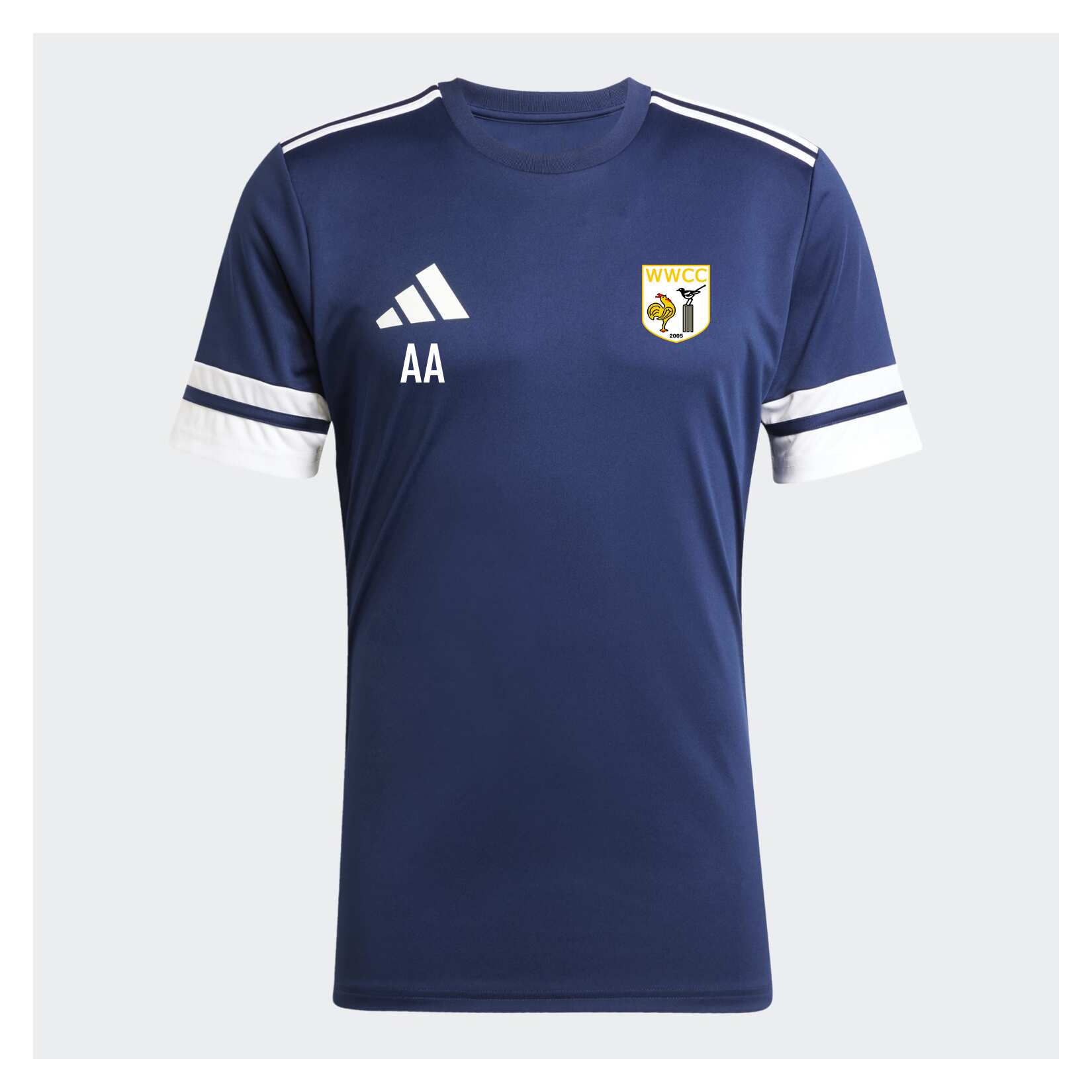 adidas Squadra 25 Short-Sleeve Jersey - Team Navy Blue/White