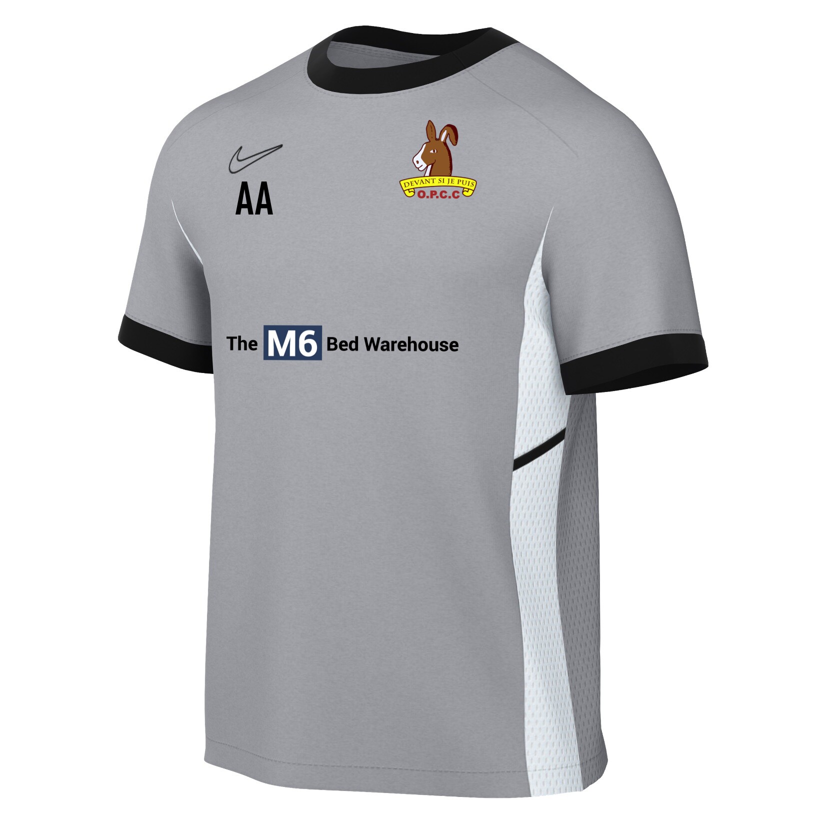 Nike Academy 25 Short-Sleeve Training Top - Wolf Grey/Black/White
