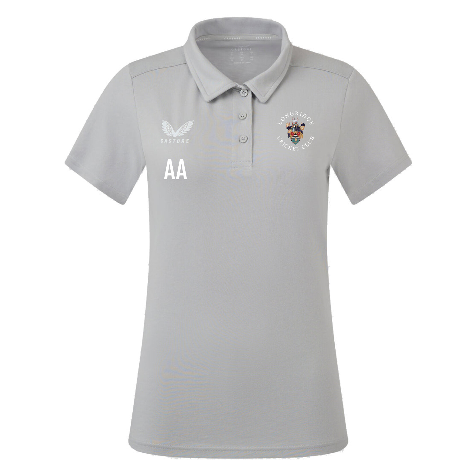 Castore Short Sleeve Cotton Leisure Polo (W) - Grey/White