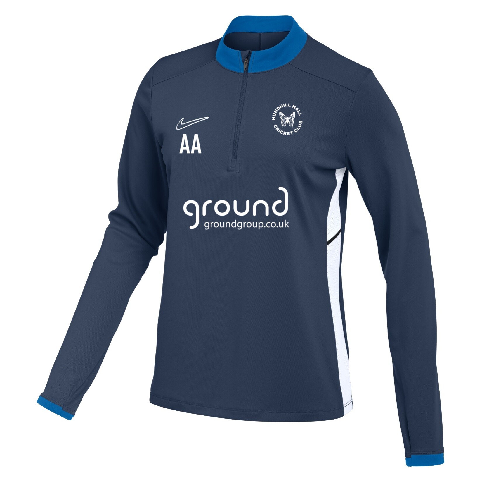 Nike Dri-FIT Academy 25 Drill Top (W) - Obsidian/Royal Blue/White