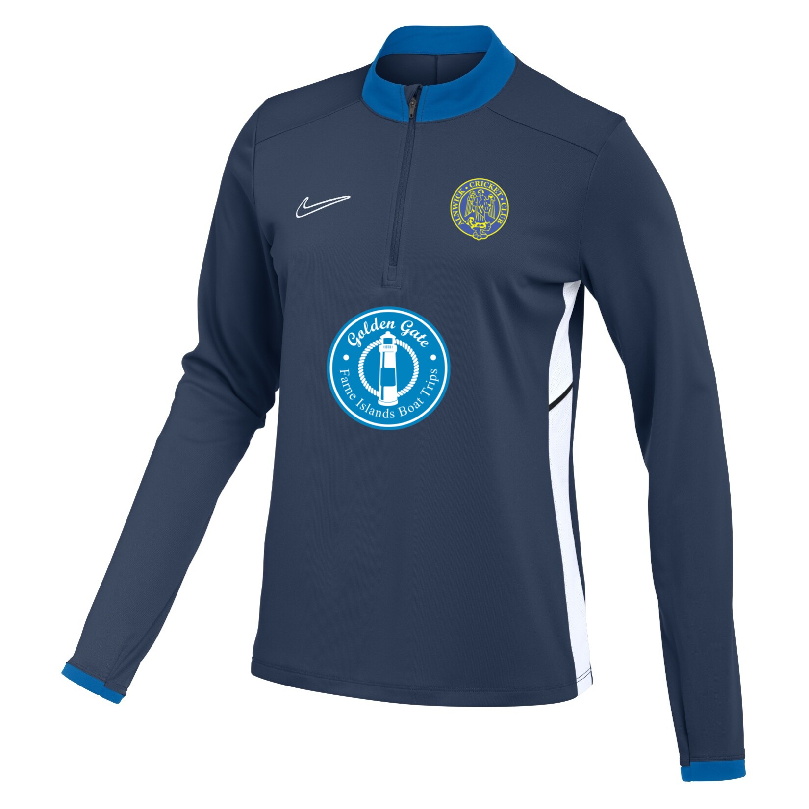 Nike Dri-FIT Academy 25 Drill Top (W) - Obsidian/Royal Blue/White