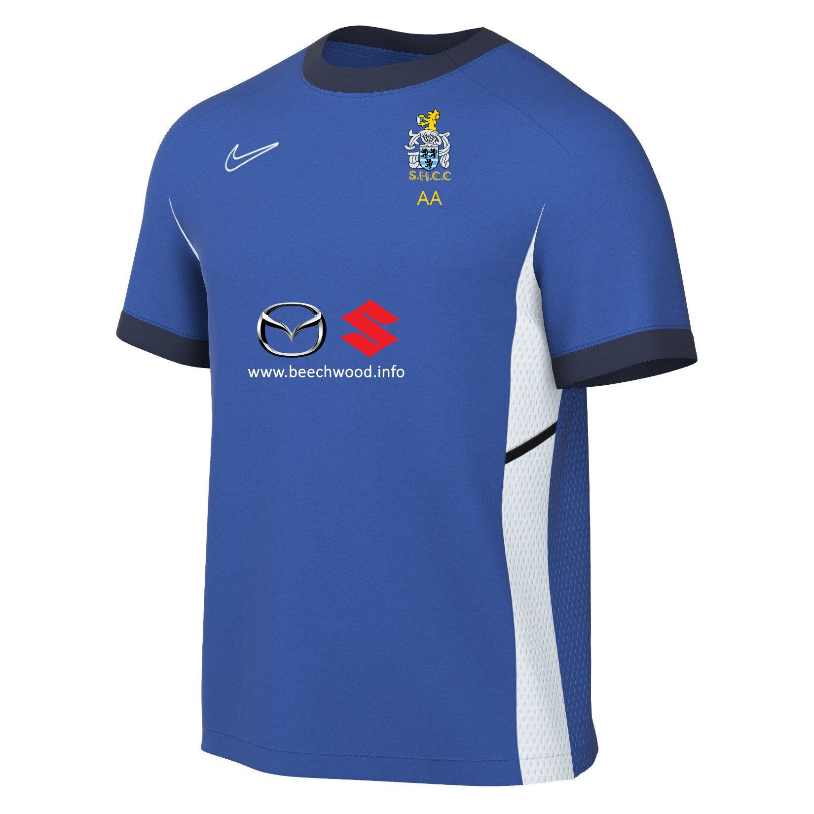 Nike Academy 25 Short-Sleeve Training Top - Royal Blue/Obsidian/White