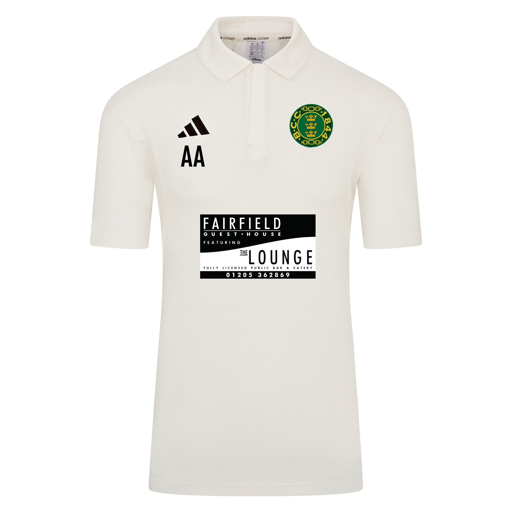 adidas-SS Elite Short Sleeve Cricket Shirt - Ivory/White