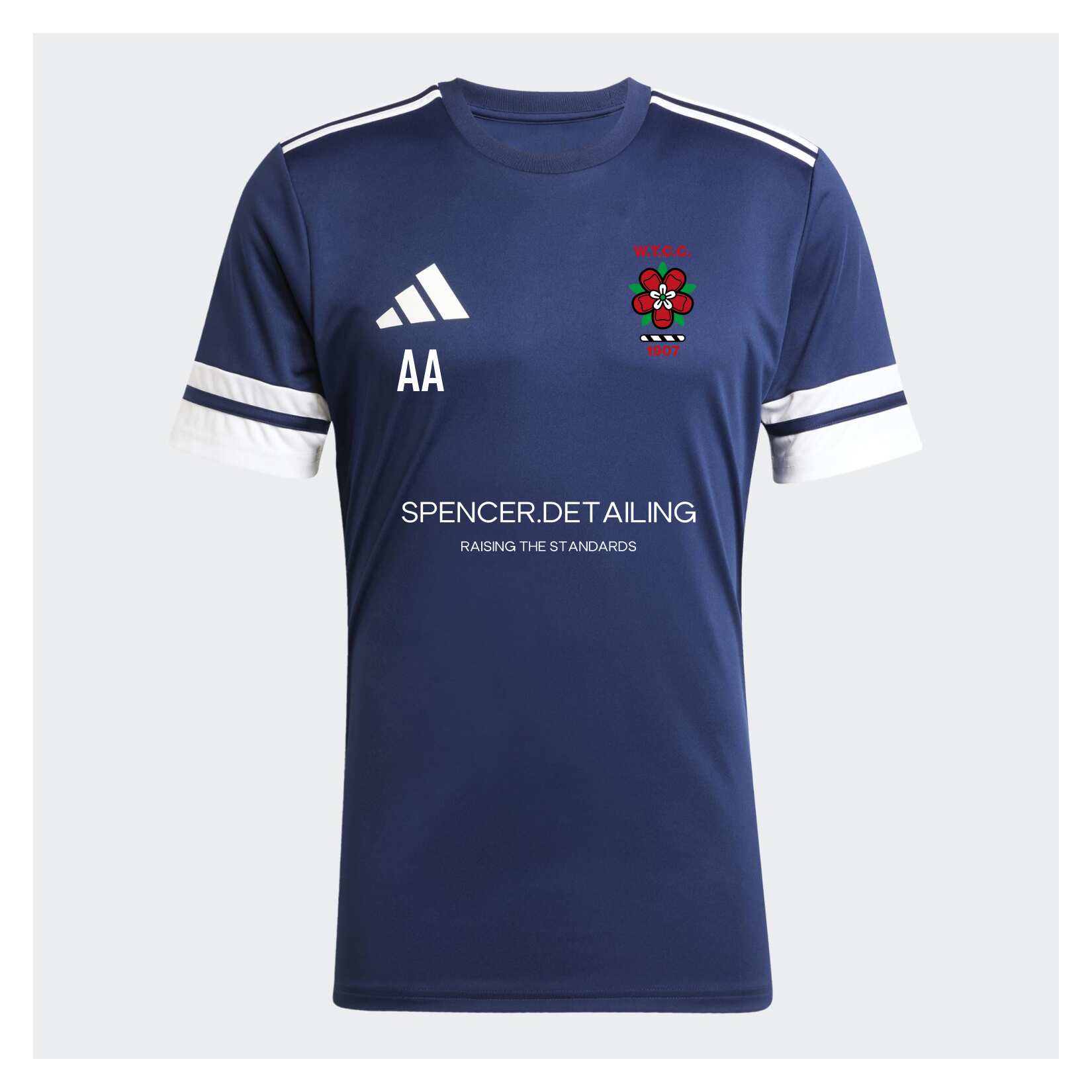 adidas Squadra 25 Short-Sleeve Jersey - Team Navy Blue/White