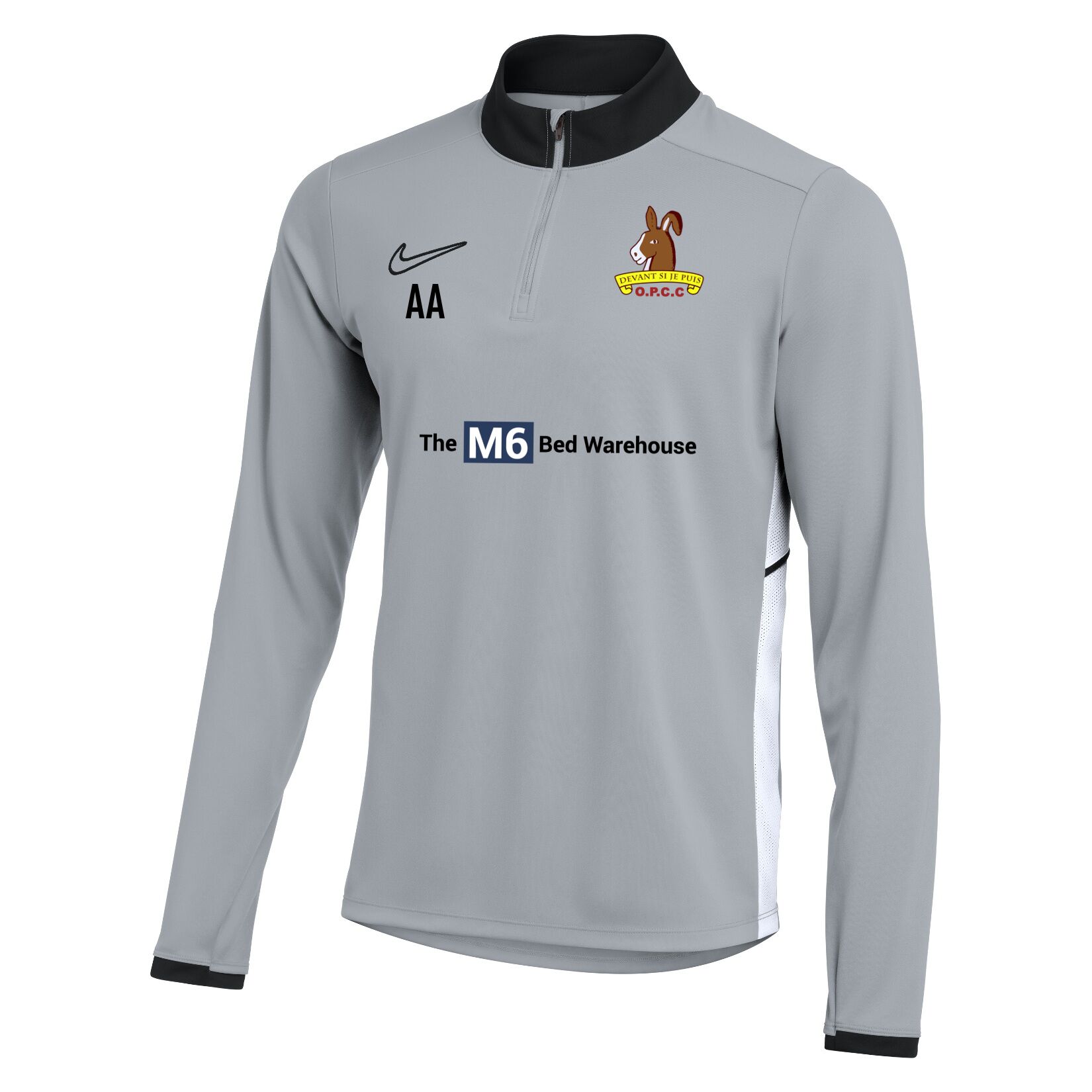 Nike Dri-FIT Academy 25 Drill Top - Wolf Grey/Black/White
