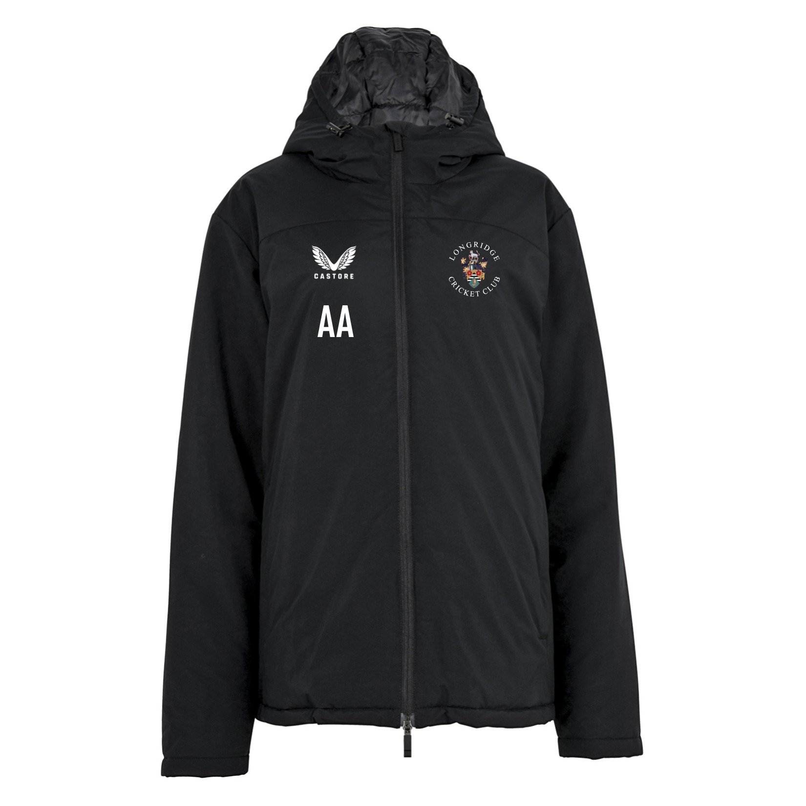 Castore Standard Length Bench Jacket - Black/White