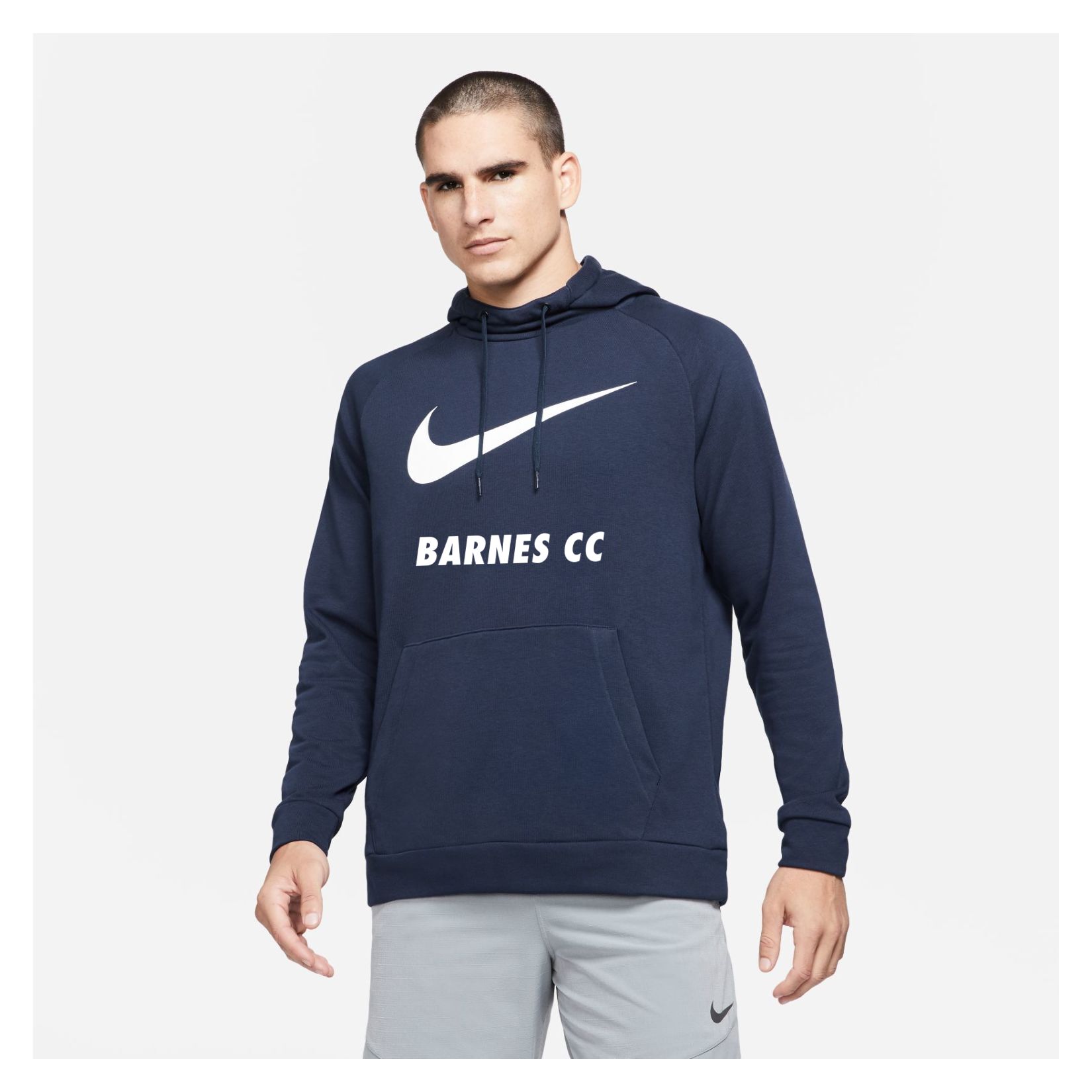 Nike Swoosh Pullover Hoodie - Obsidian/White
